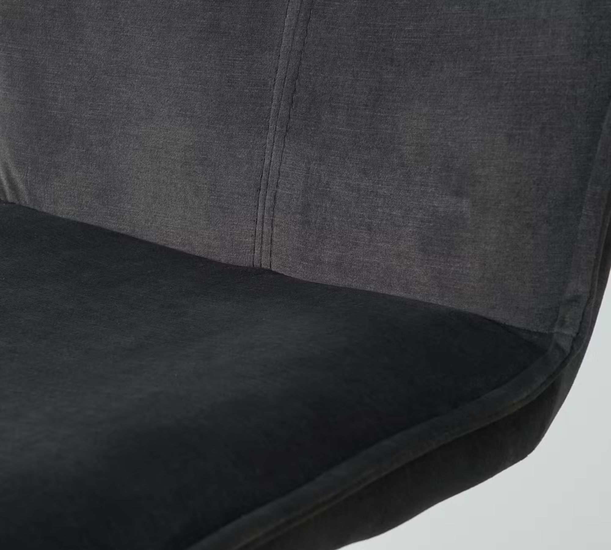 2x Upholstered chair metal velvet dark gray