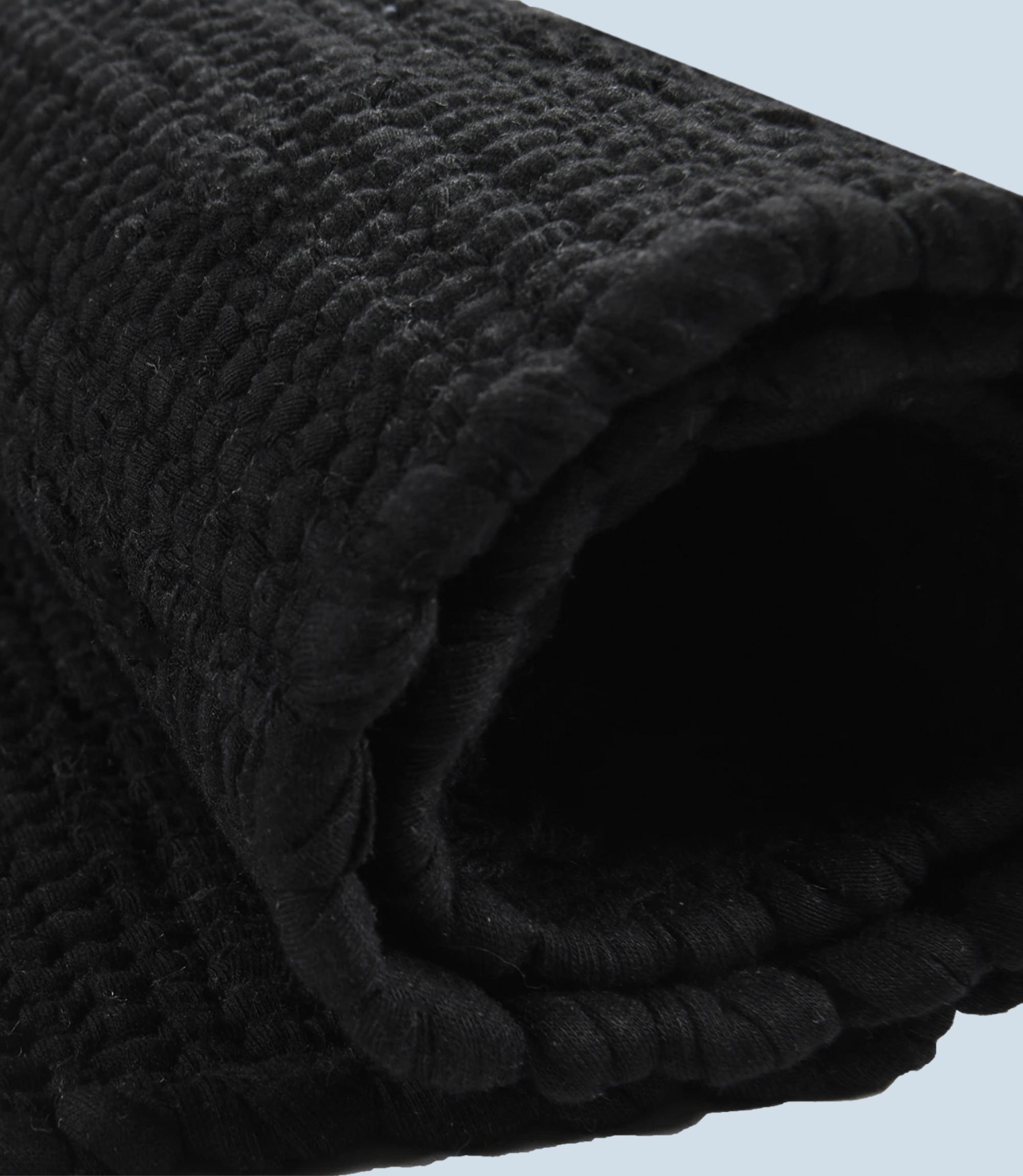 Teppich Baumwolle Schwarz 70x140cm