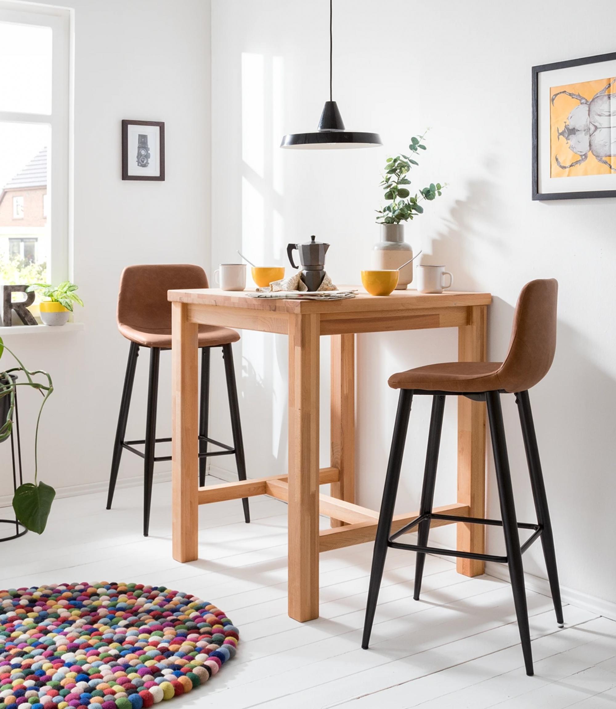 2x Barstuhl Kunstleder Braun