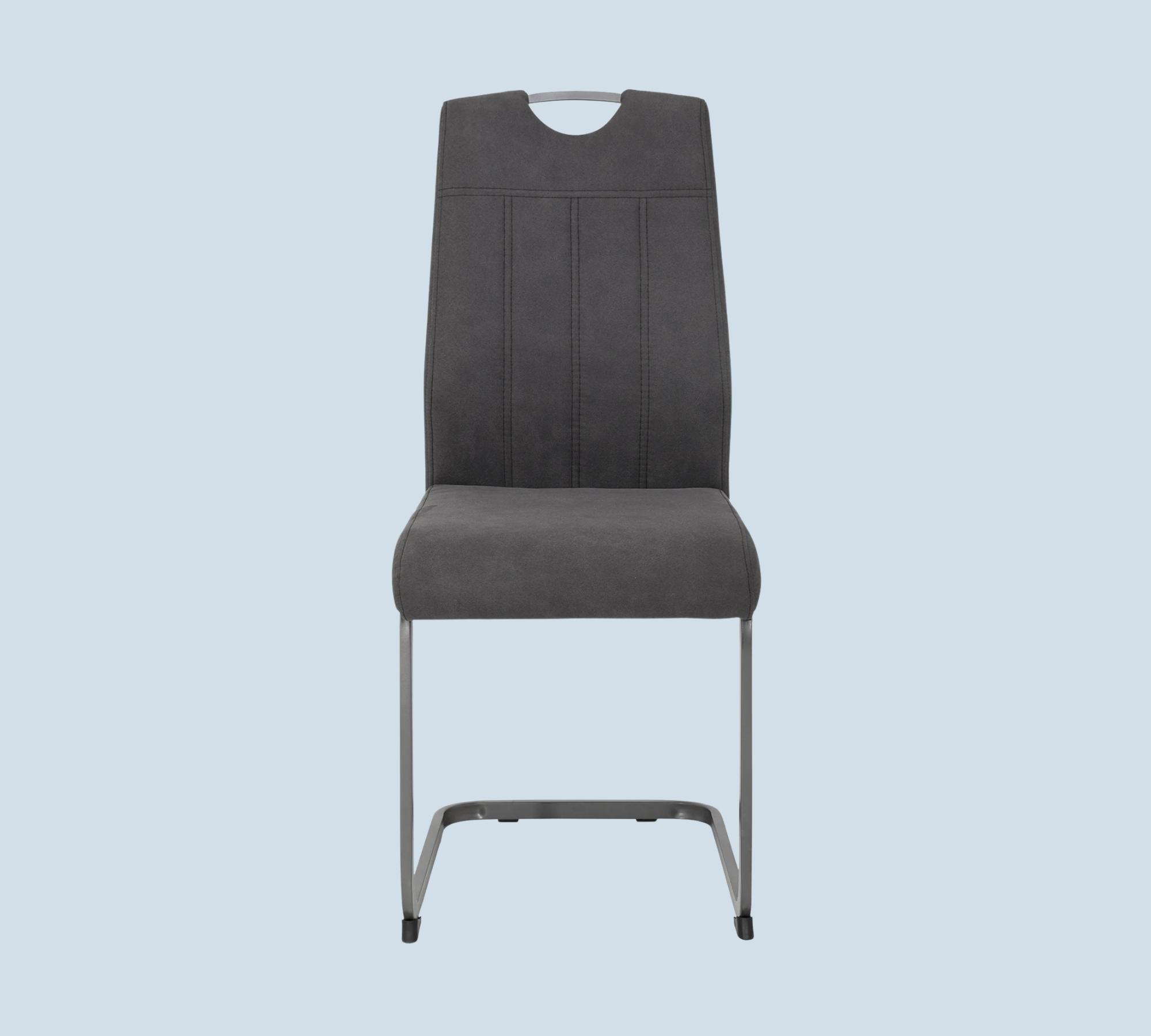 2x Dining chair microfiber anthracite