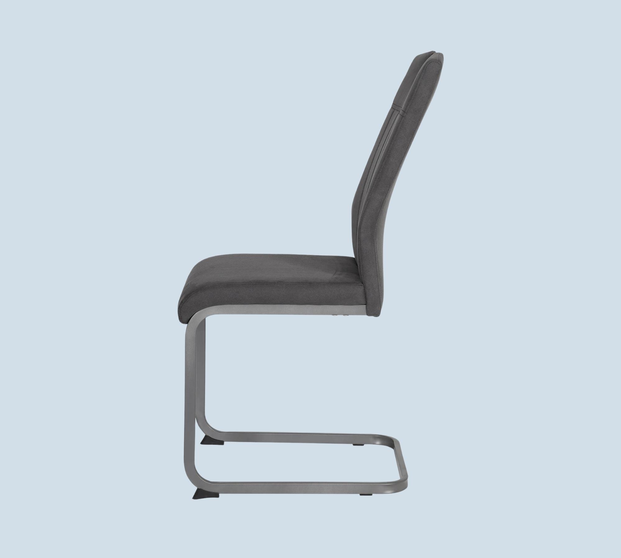 2x Dining chair microfiber anthracite