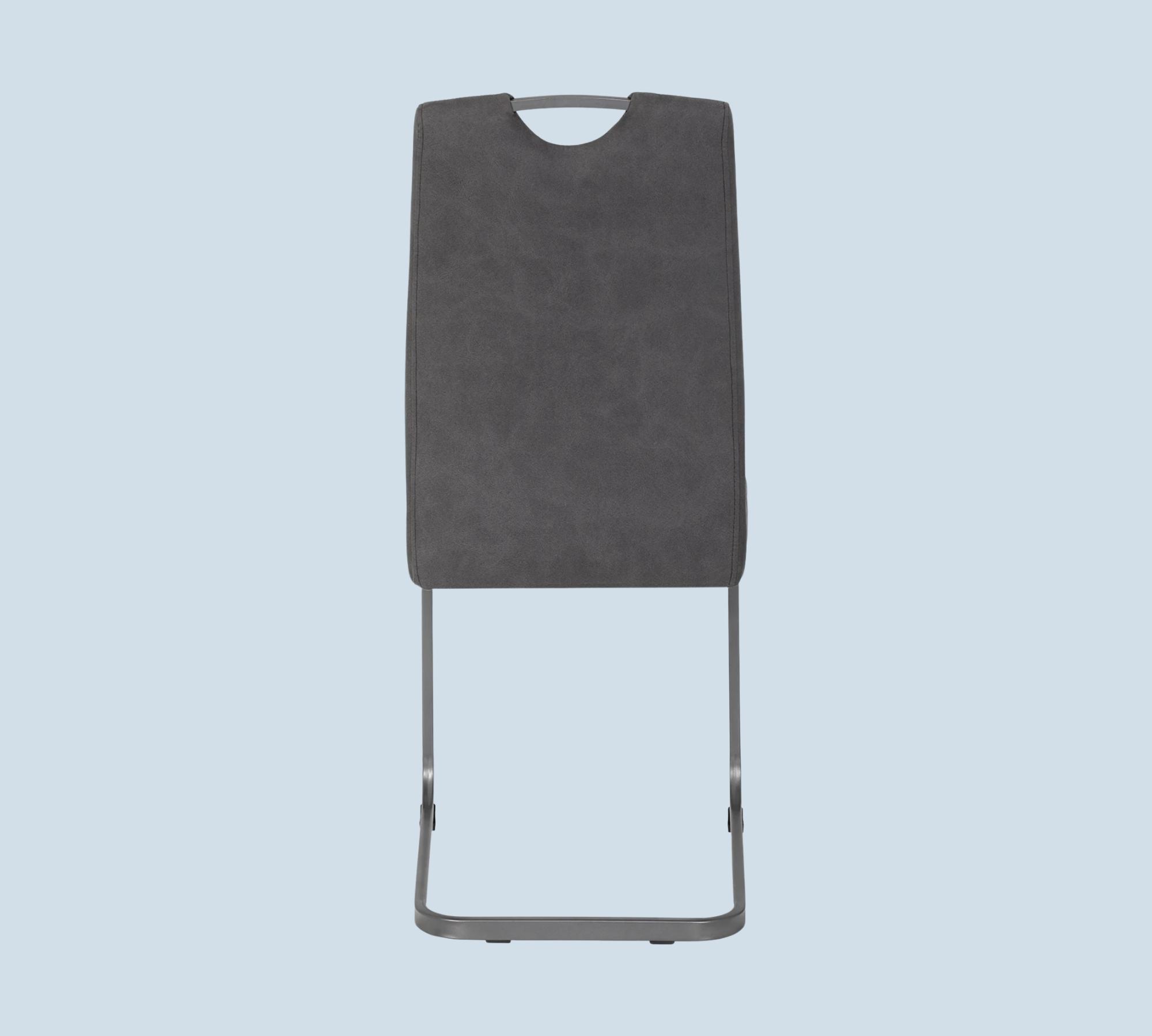 2x Dining chair microfiber anthracite