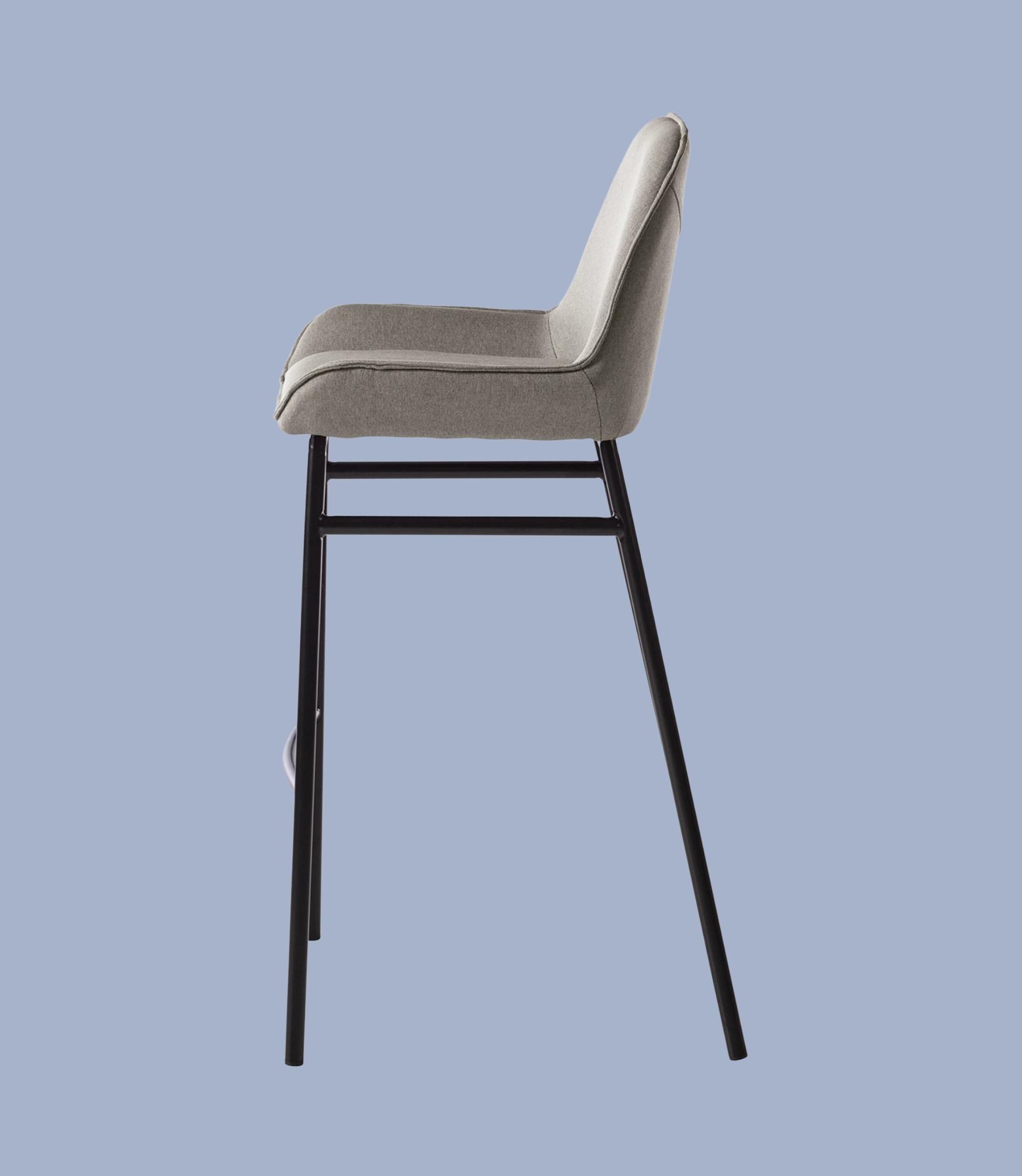 2x Bar stool woven fabric black