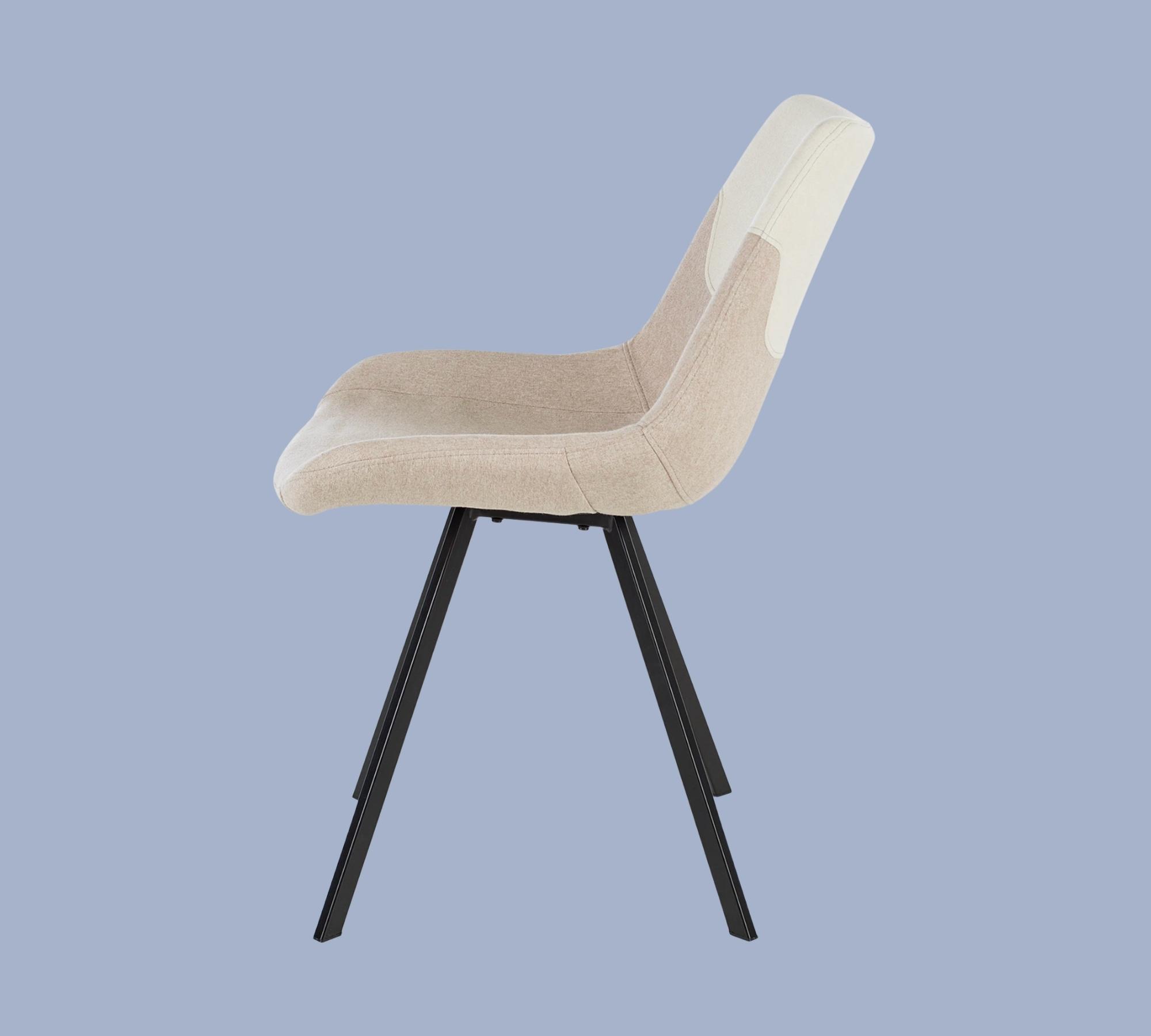2x Esszimmerstuhl Webstoff Beige