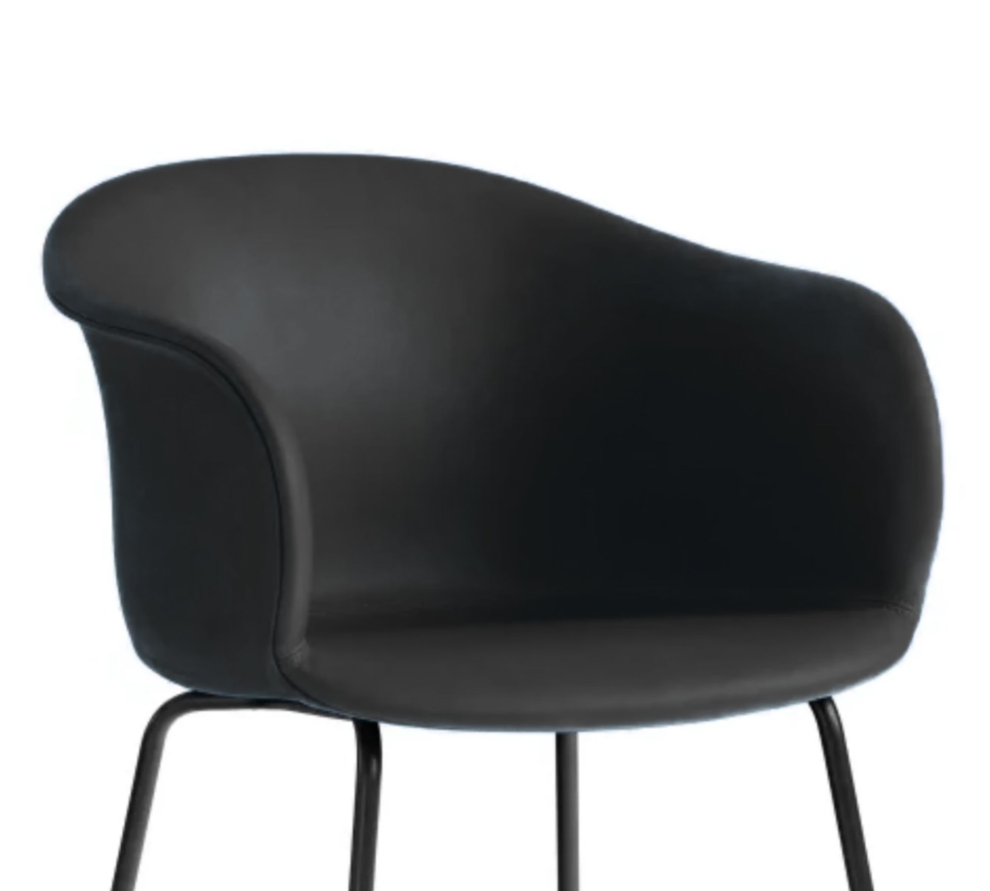 Elefy JH29 Armchair Leather Steel Black