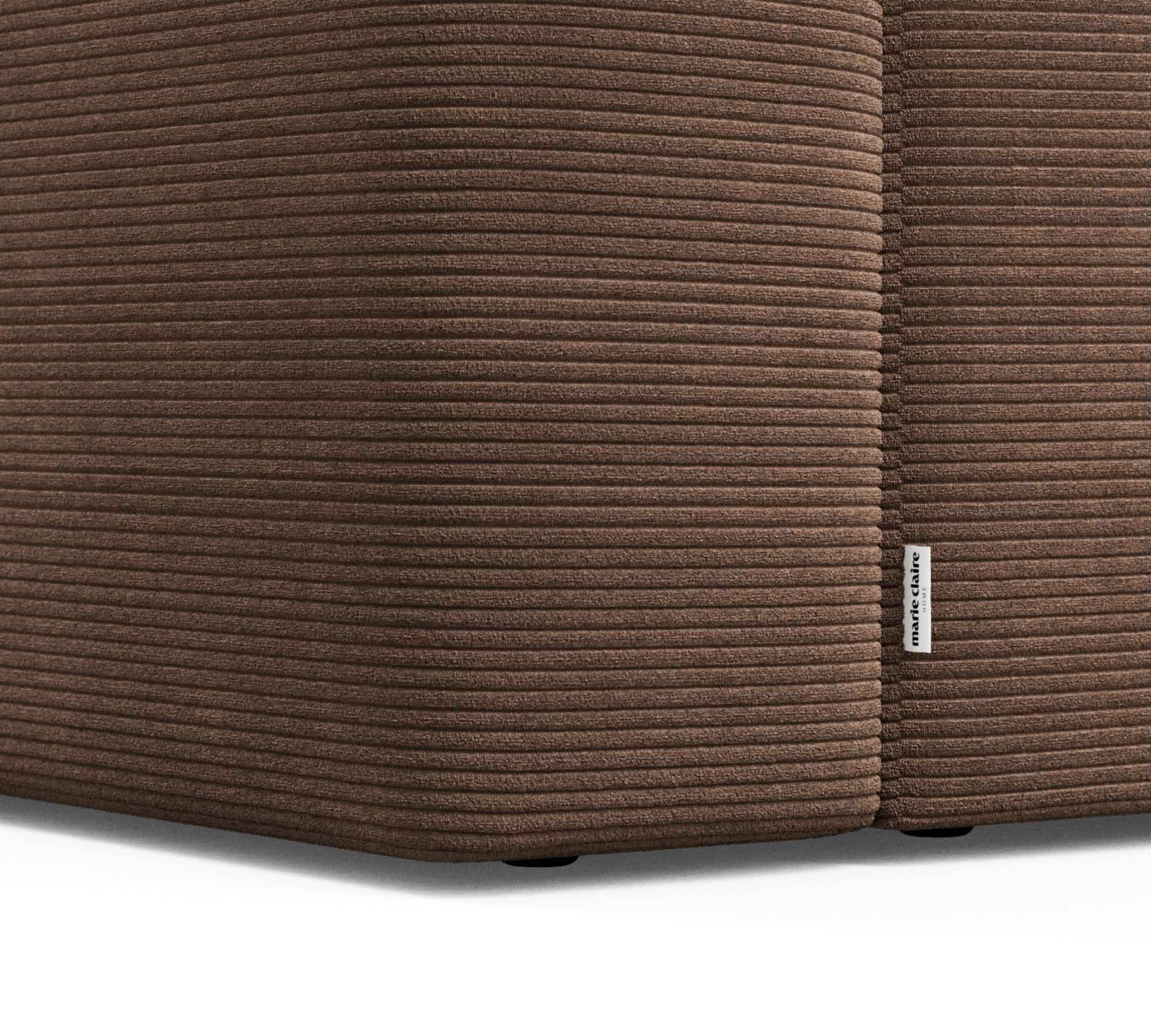 Karen 2-Sitzer Sofa Récamiere Links Cord Samt Haselnuss