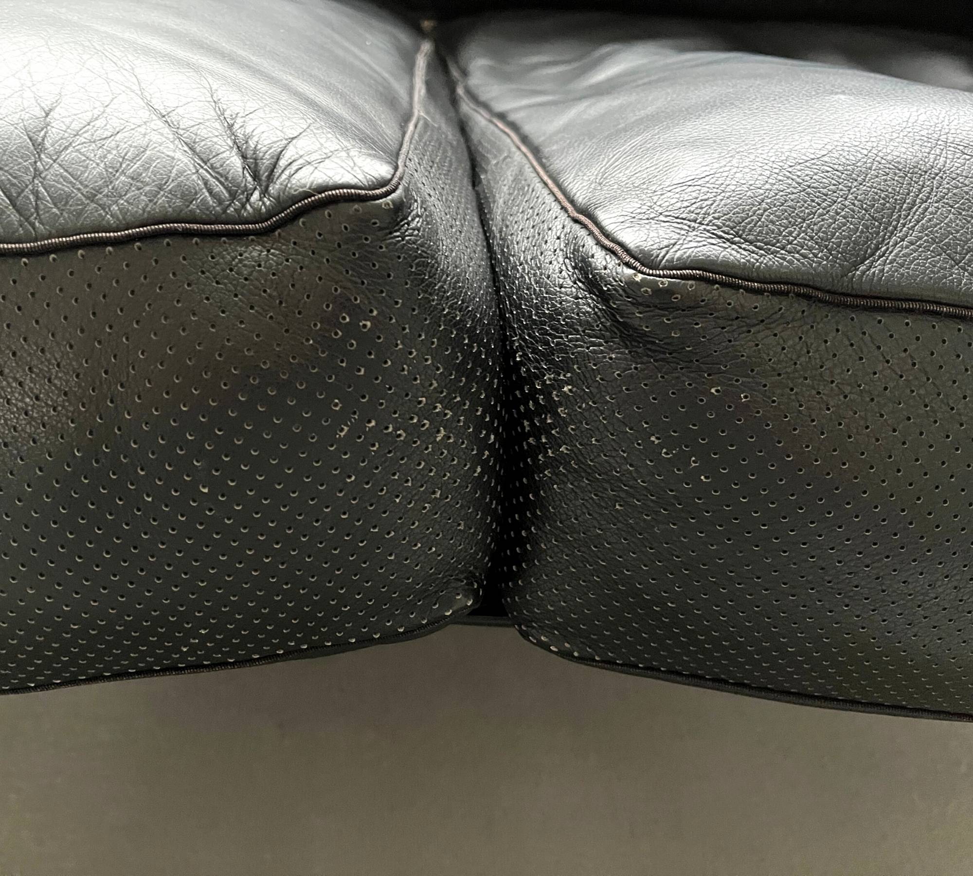 Diesis Sofa 3-seater leather sofa Black