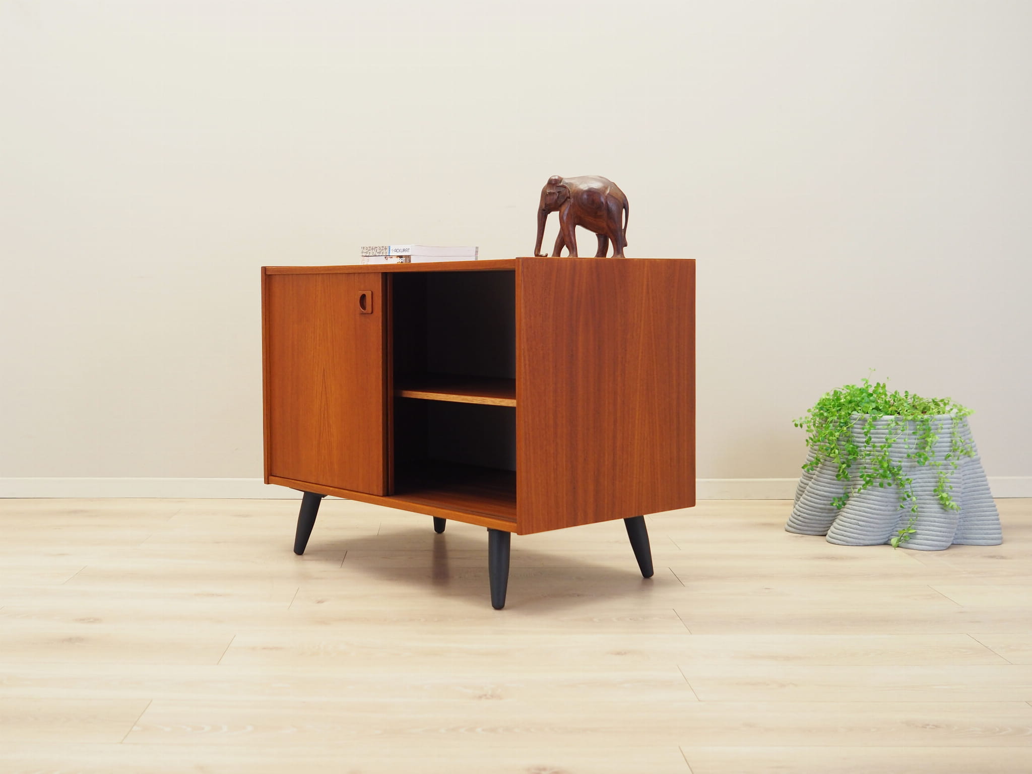 Vintage cabinet Teak wood brown 1970s