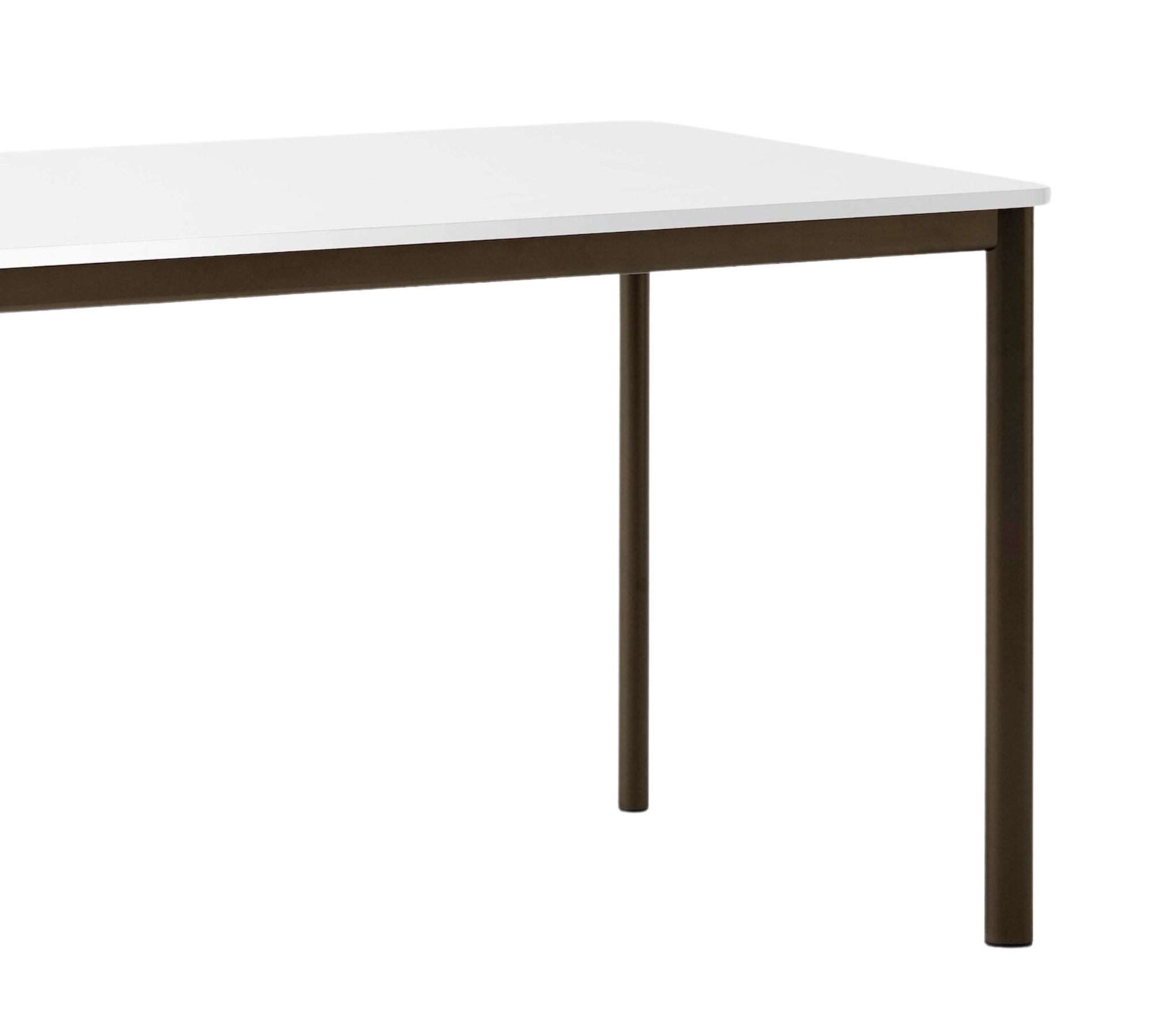 Drip HW59 Table Laminate Aluminum White