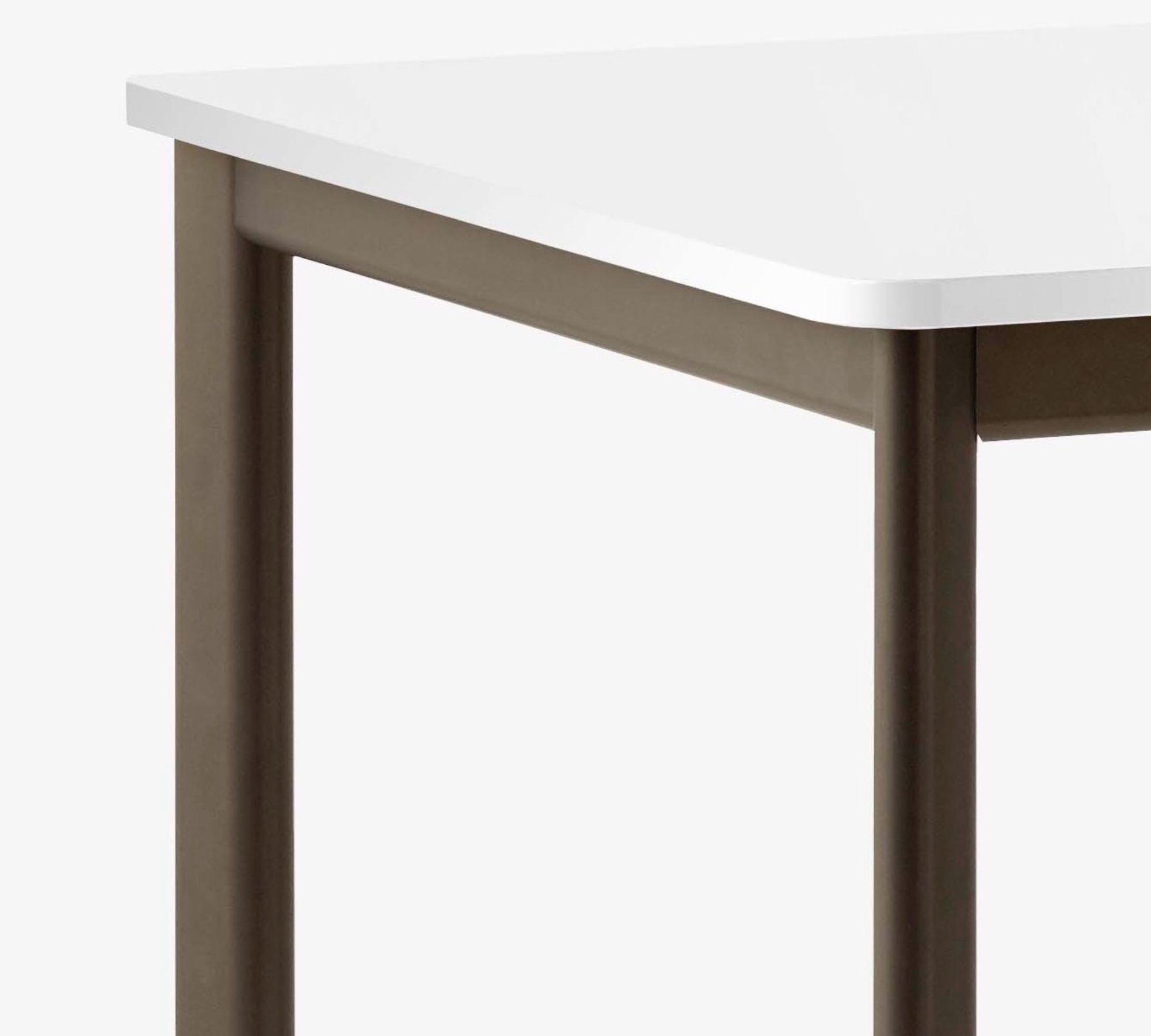 Drip HW59 Table Laminate Aluminum White