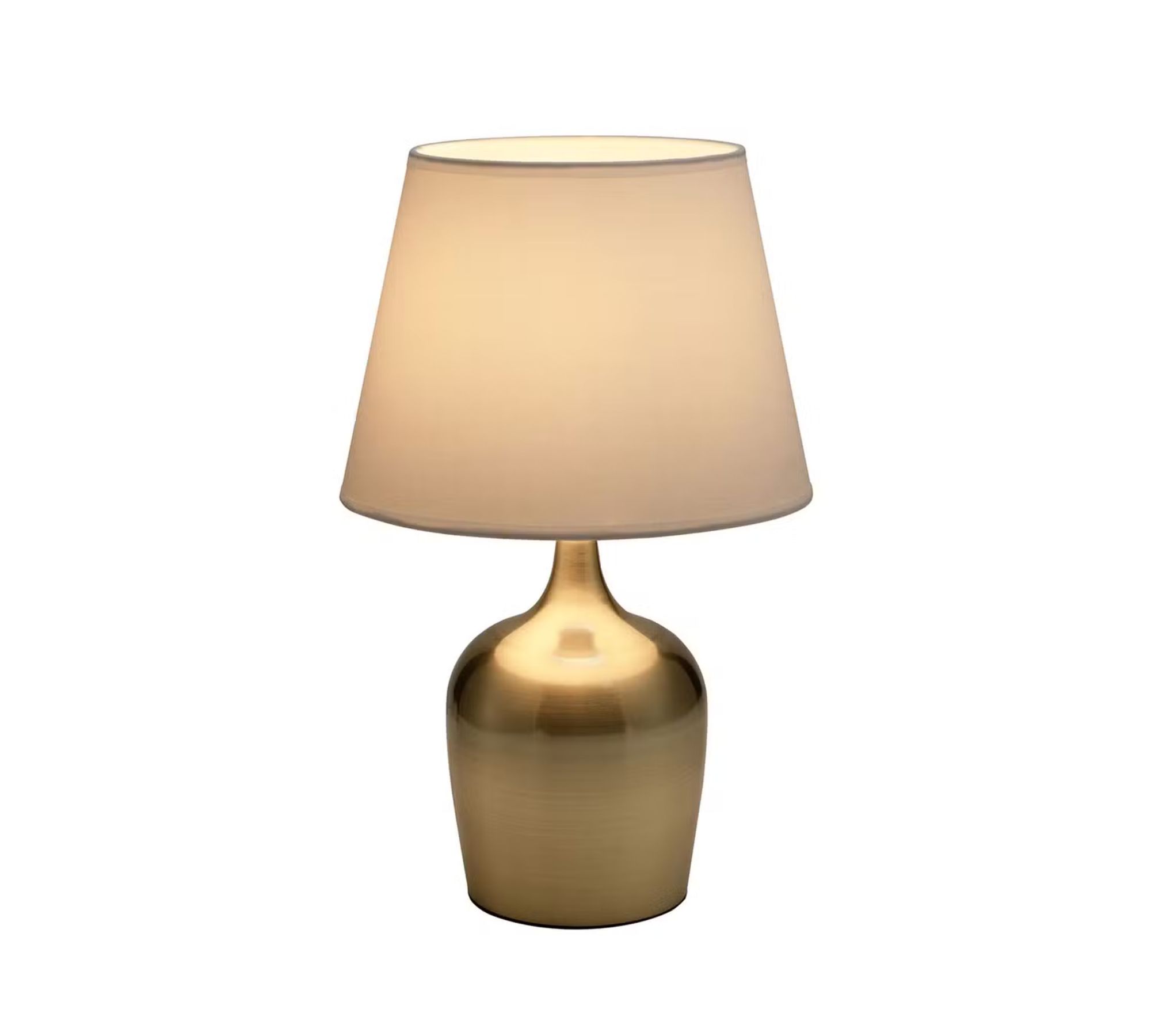 Table lamp 1-flame aluminum blended fabric