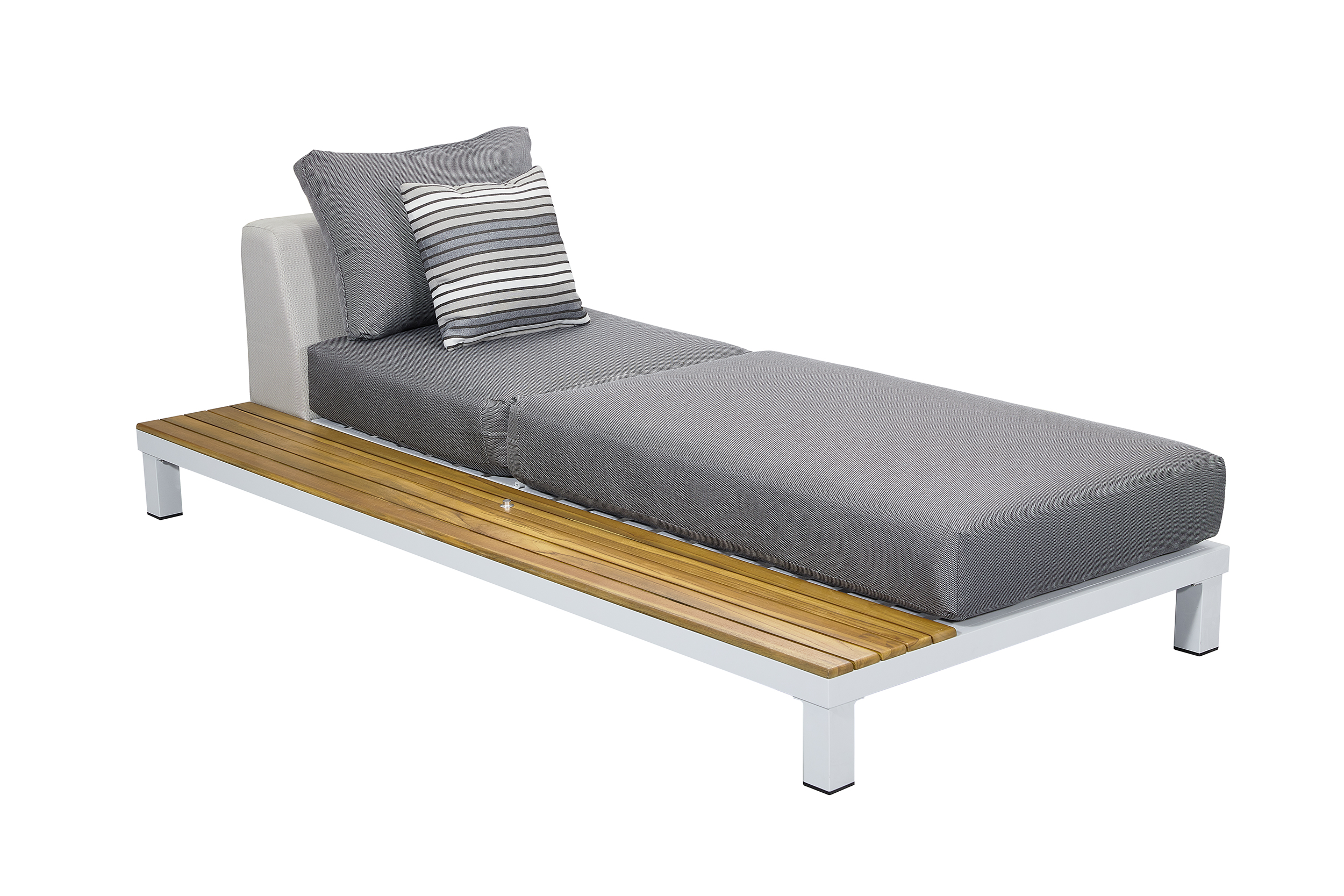 Polo Pro Lounge Metal Wood White