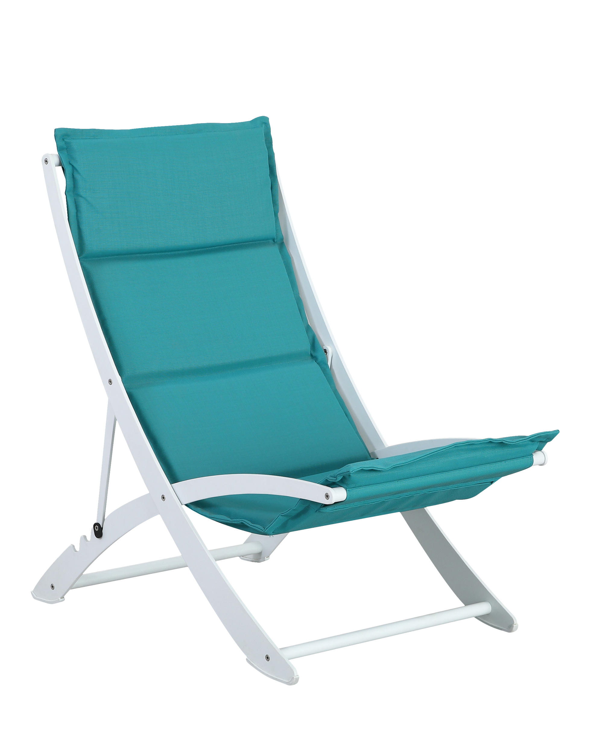 Hawaii deck chair metal textile blue