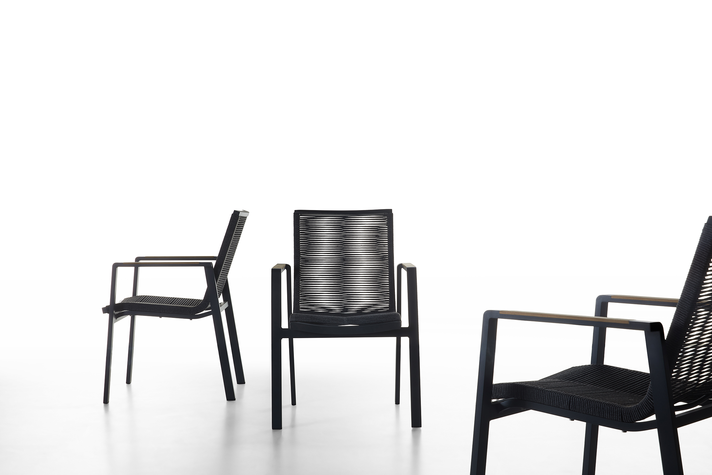 Nofi 3.0 Garden chair Stackable Metal Textile Anthracite