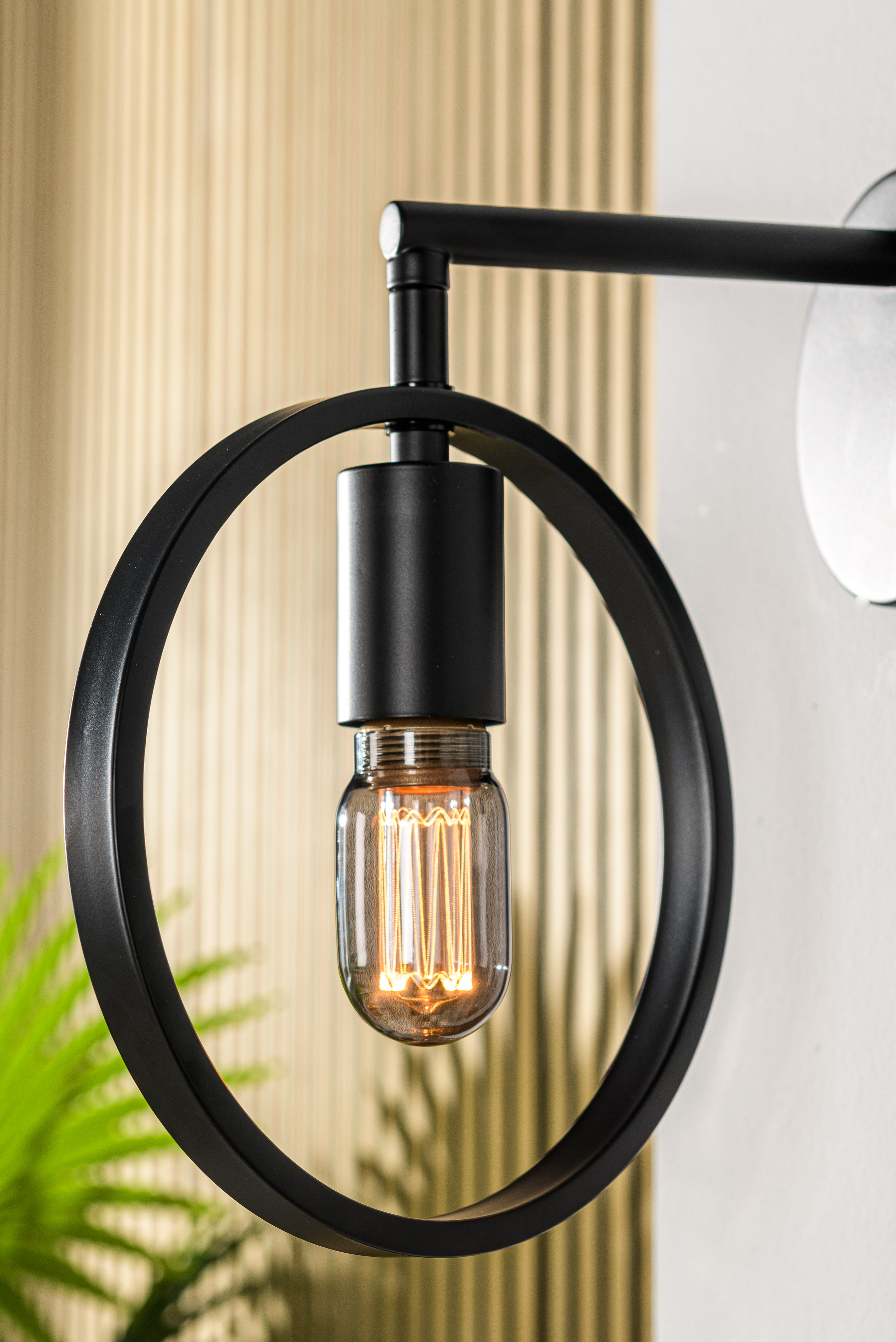 Wall lamp Metal Black