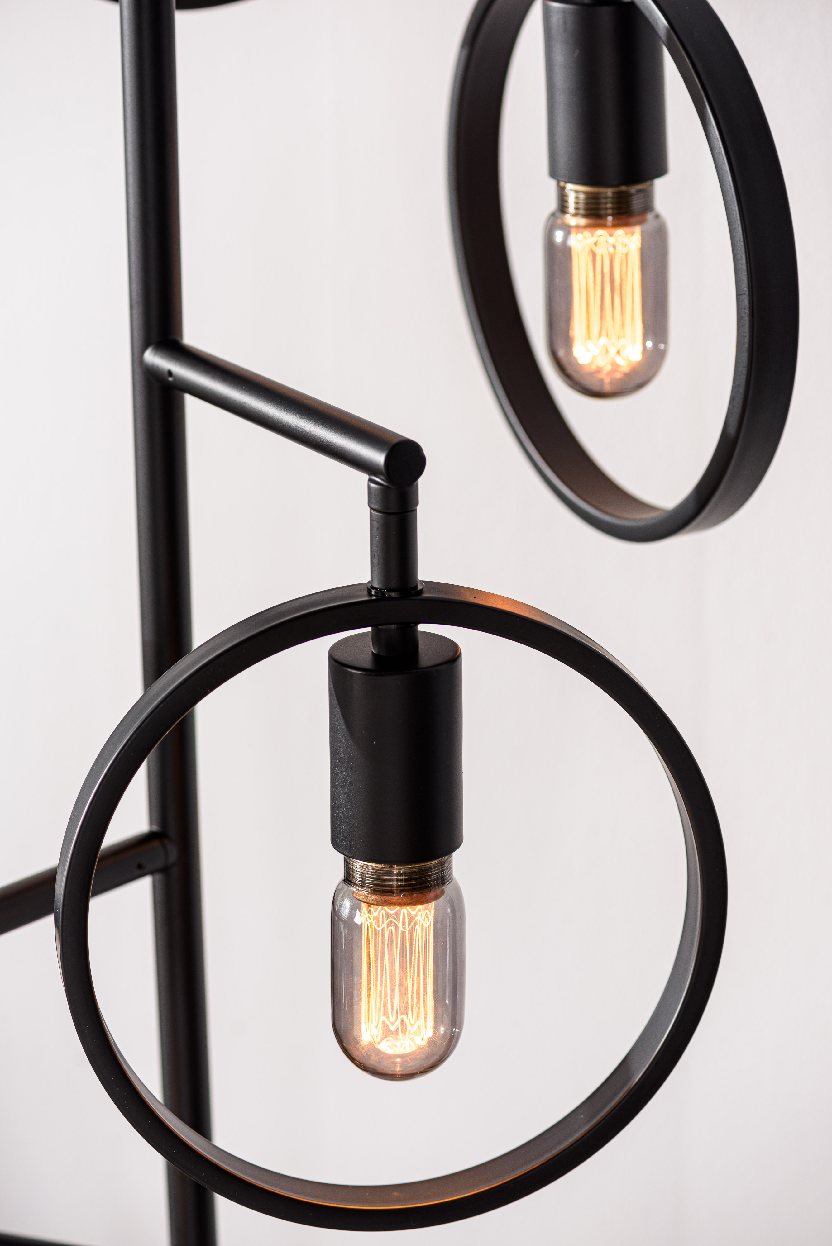 Floor lamp 5-light metal black