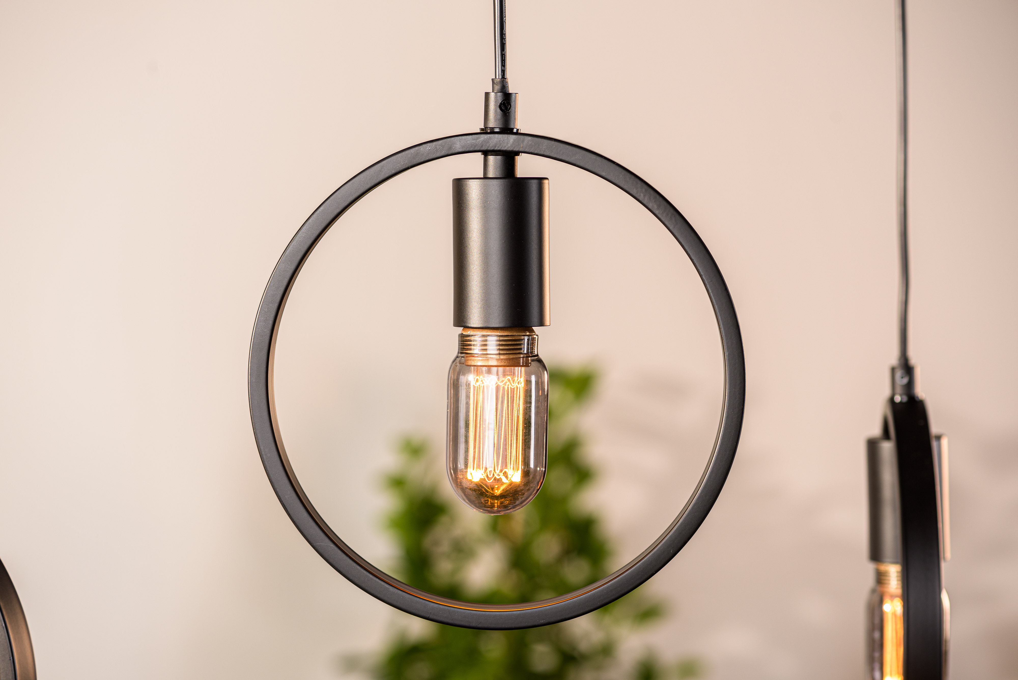Pendant light 5-light Metal Black