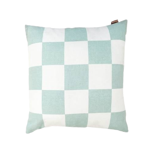 Cushion Textile Blue Plaid