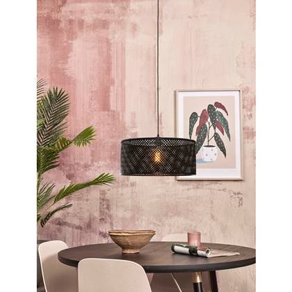 Java Pendant Lamp Bamboo Black