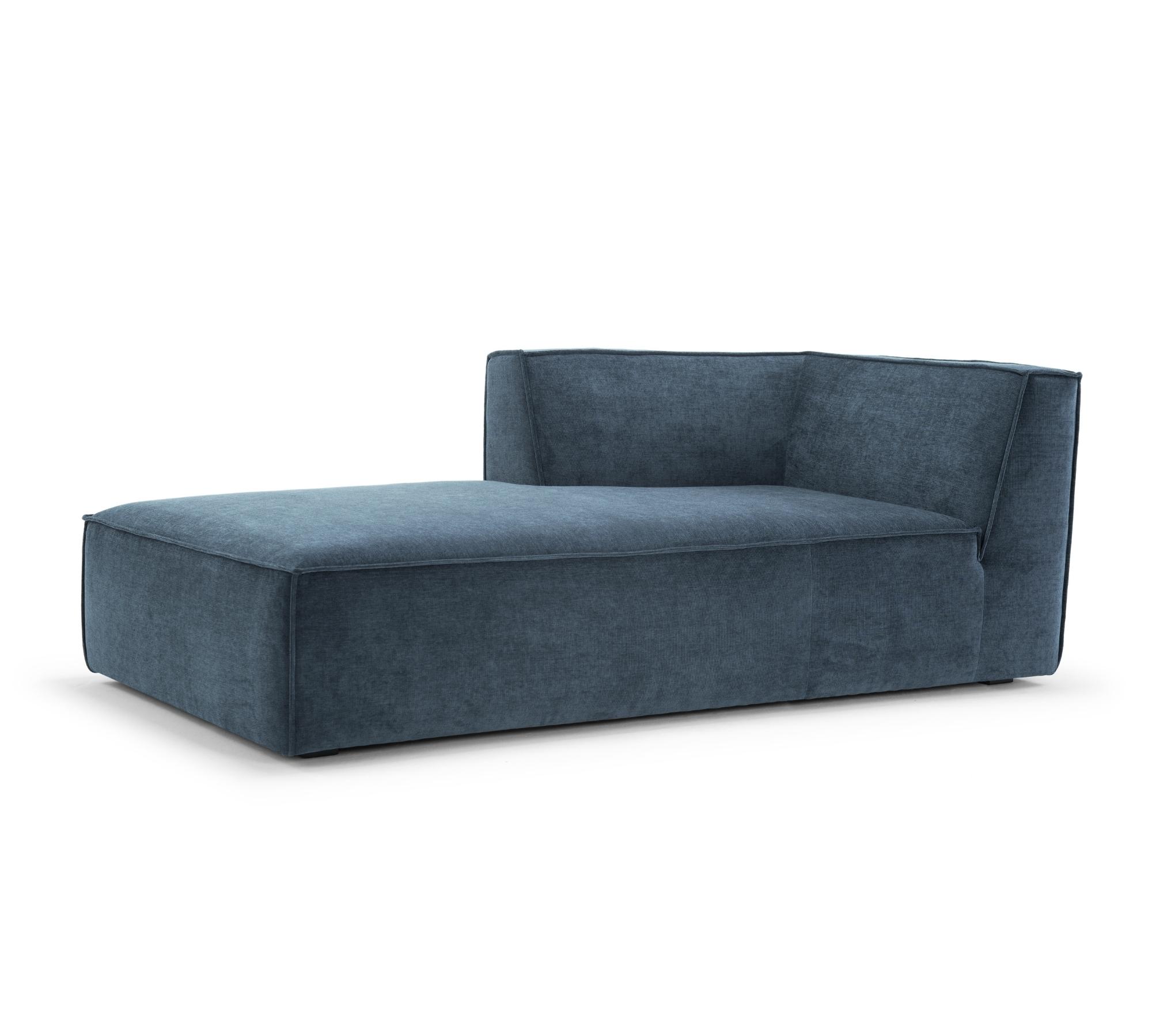 Dane 1-Seater Chaise Longue Left Danny Dusty Blue