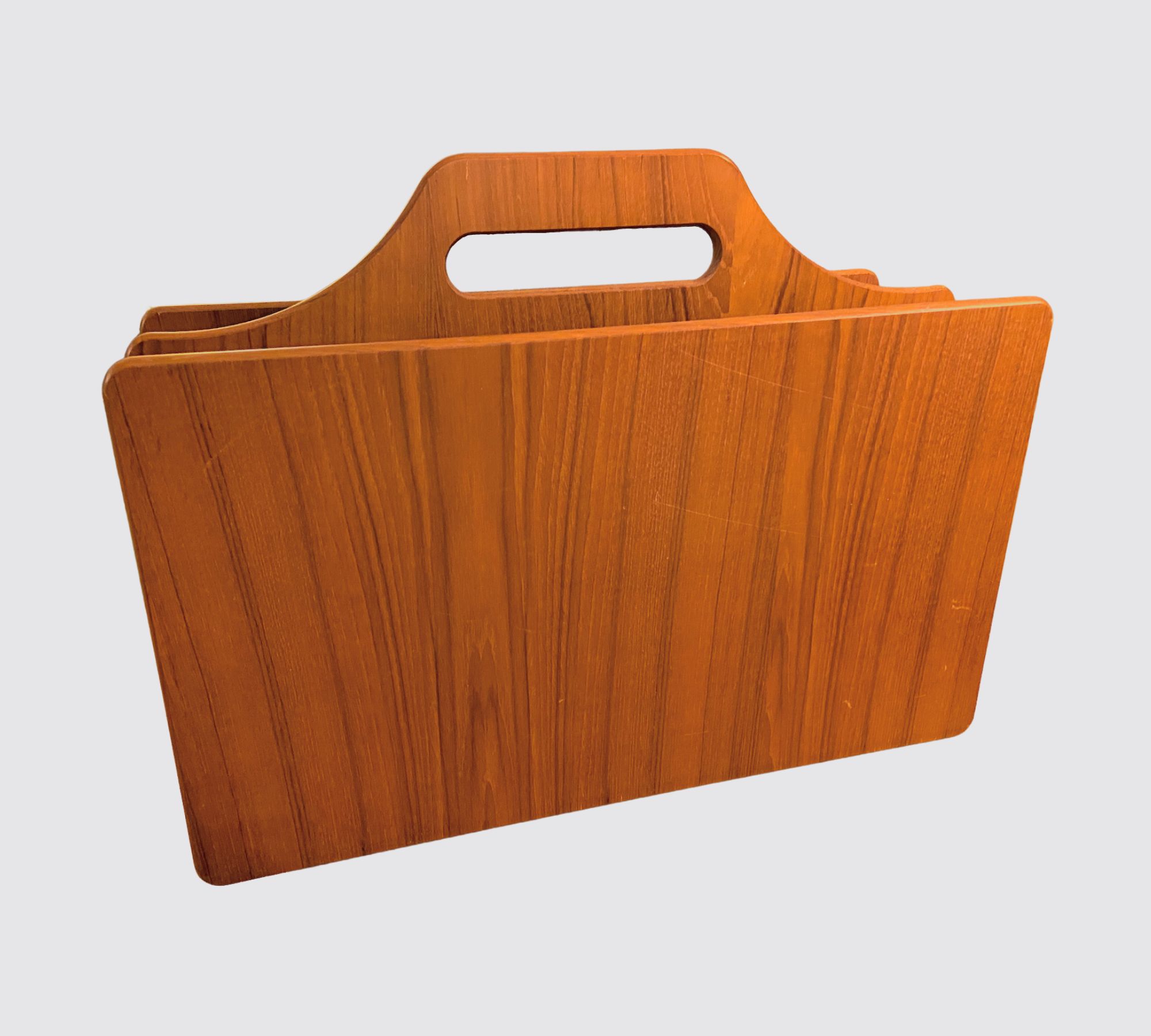 Mid-Century Zeitungsständer aus Holz