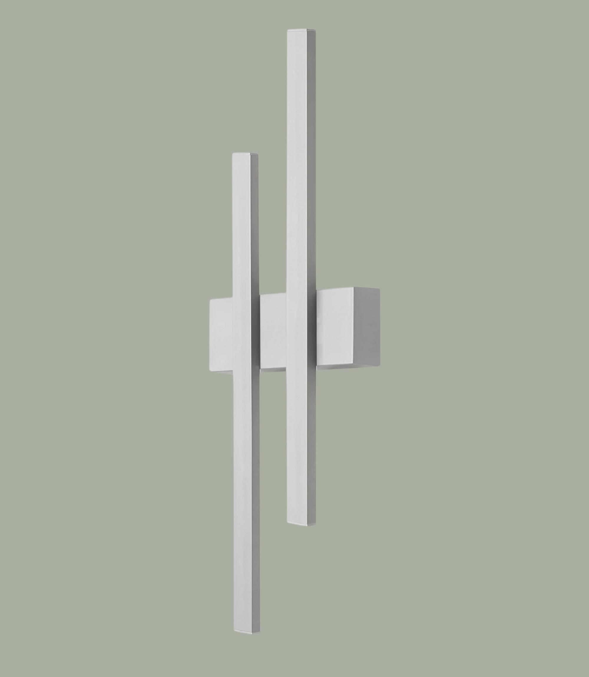 2-light wall lamp Silver