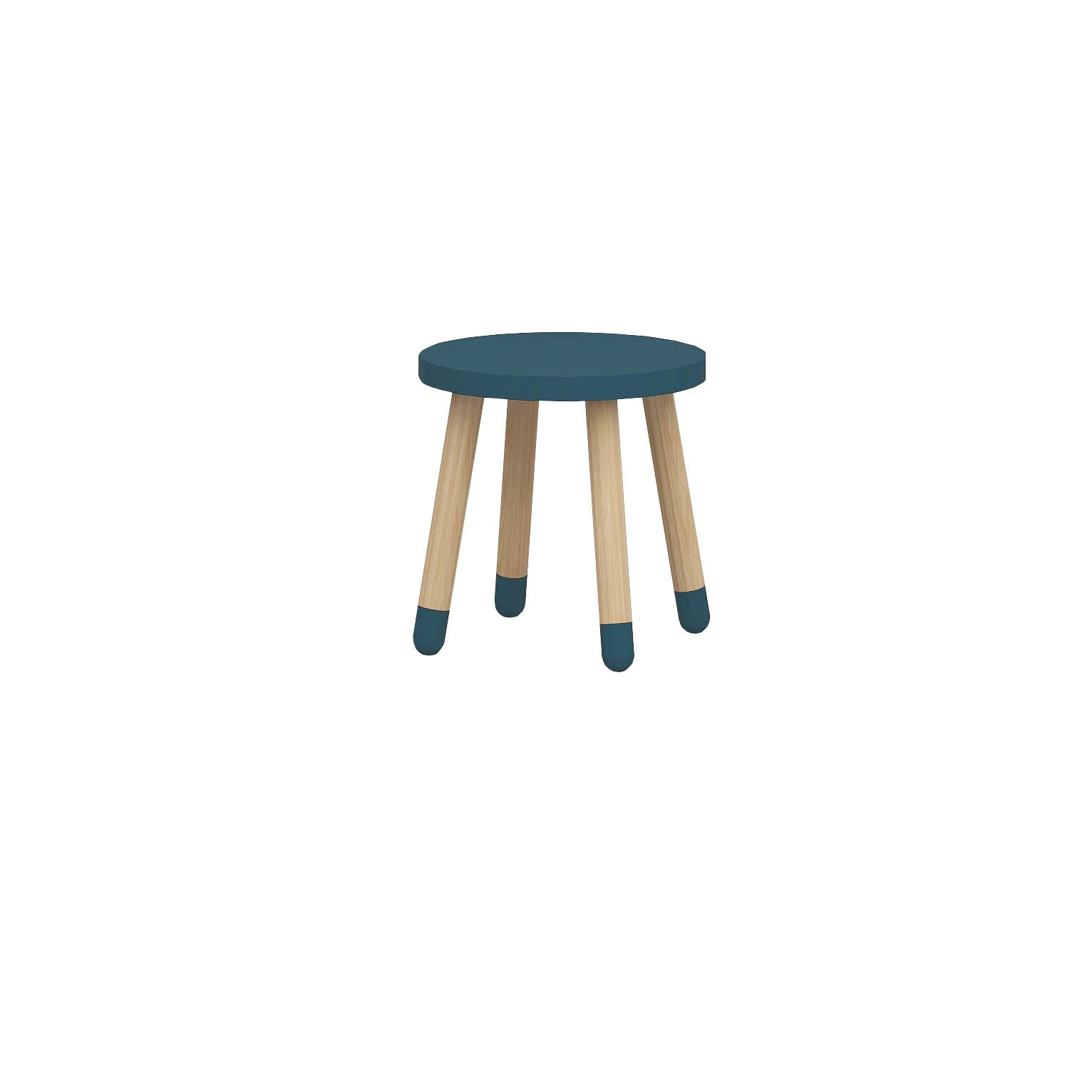 Dots Kinderhocker Eschenholz Dunkelblau