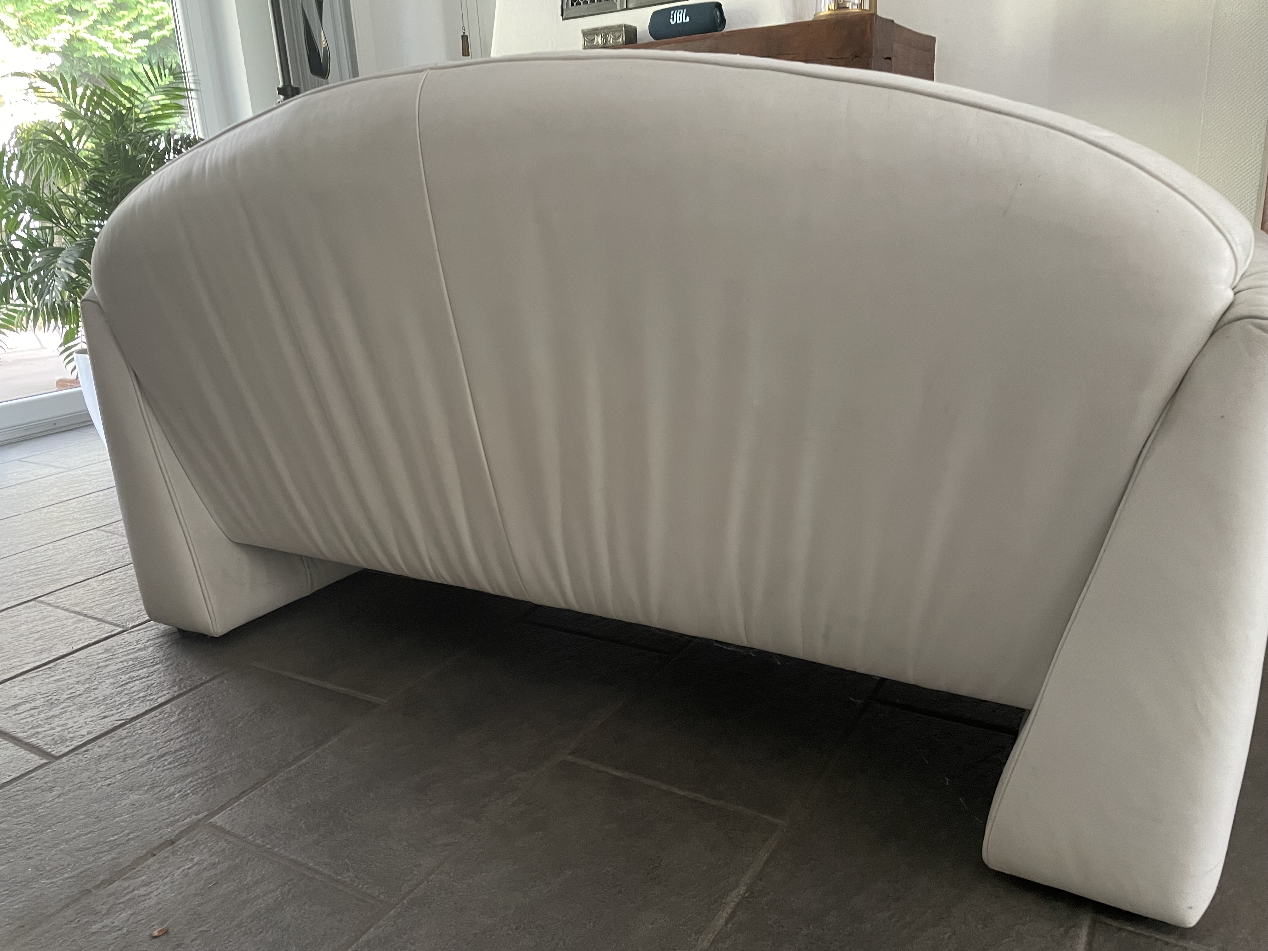 Octanova Ledersofa Weiß