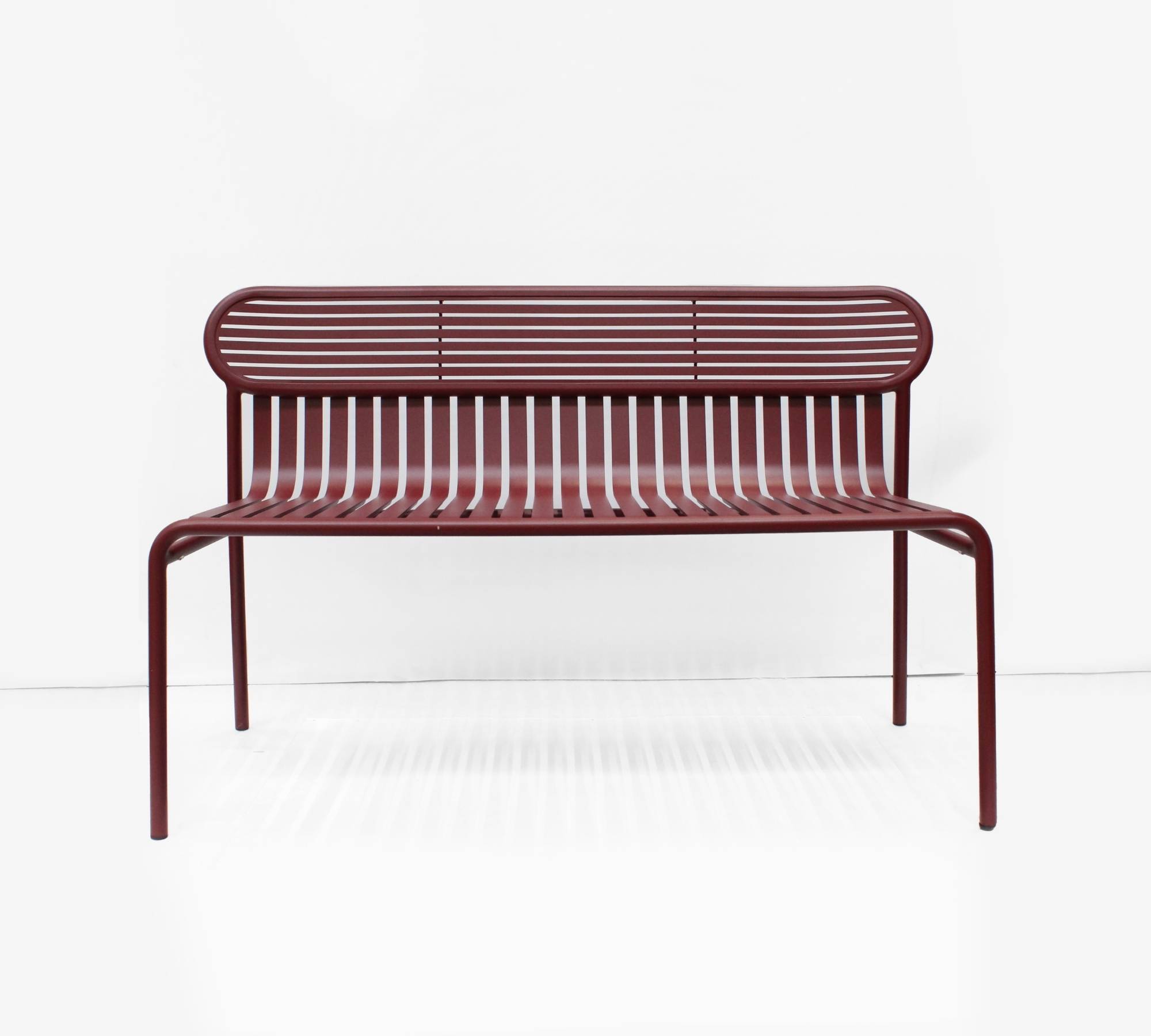 Week-End Outdoor Sitzbank Aluminium Bordeaux