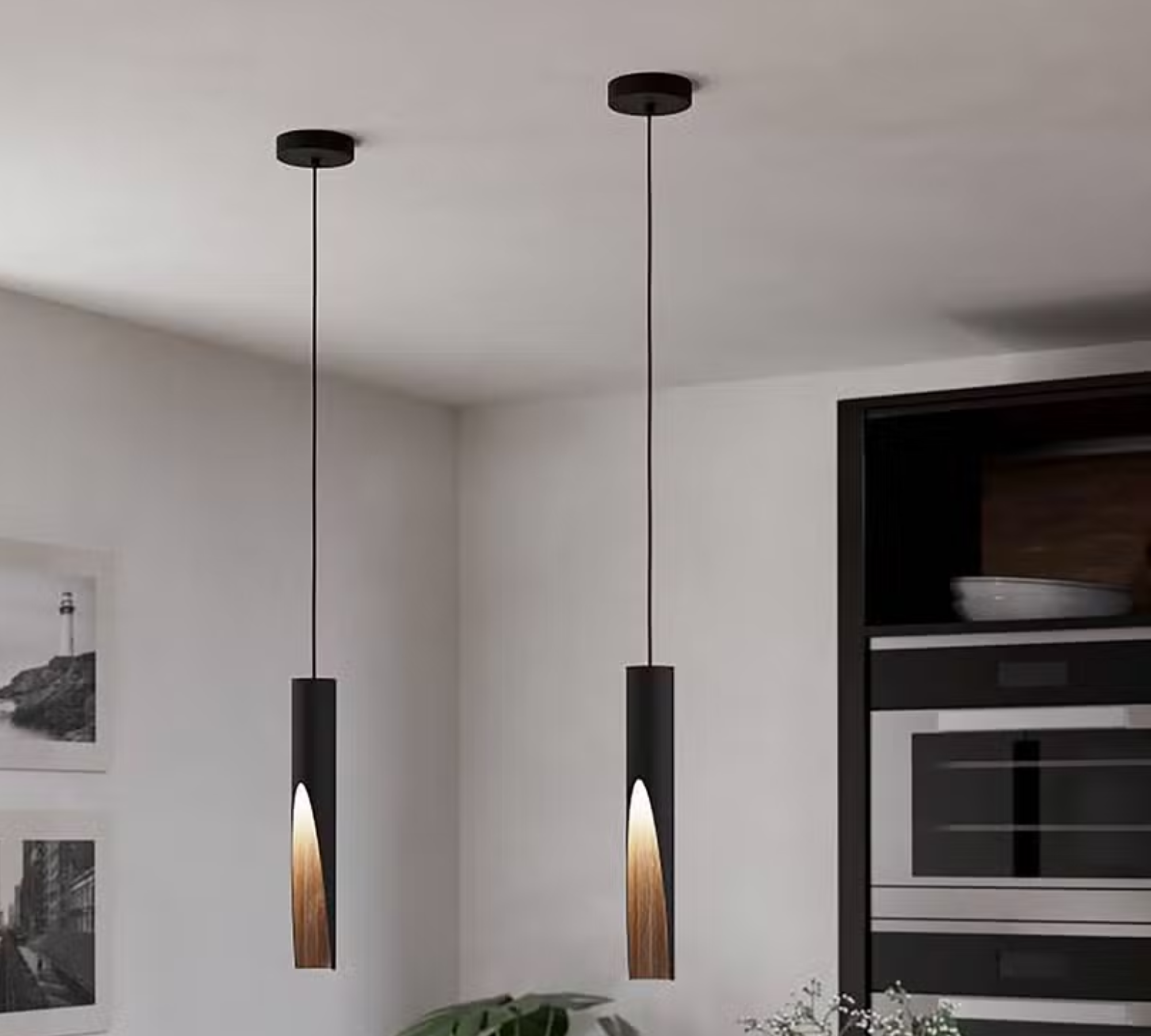 Barbotto Pendant Lamp Steel Wood Composite Brown