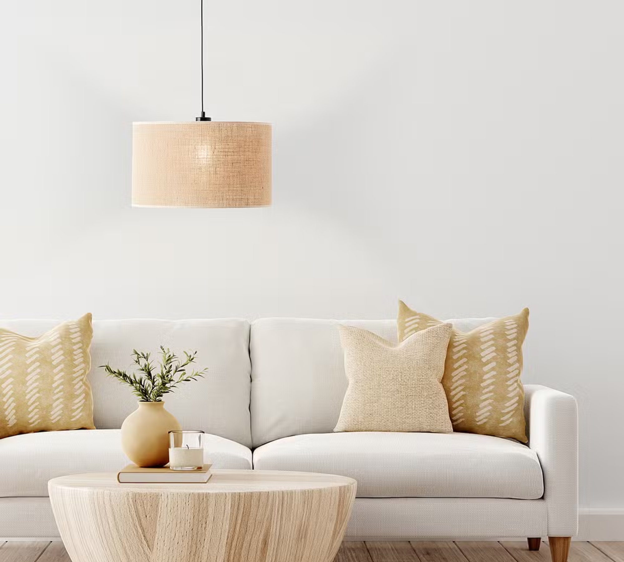 Pendant lamp 1-light Linen Iron