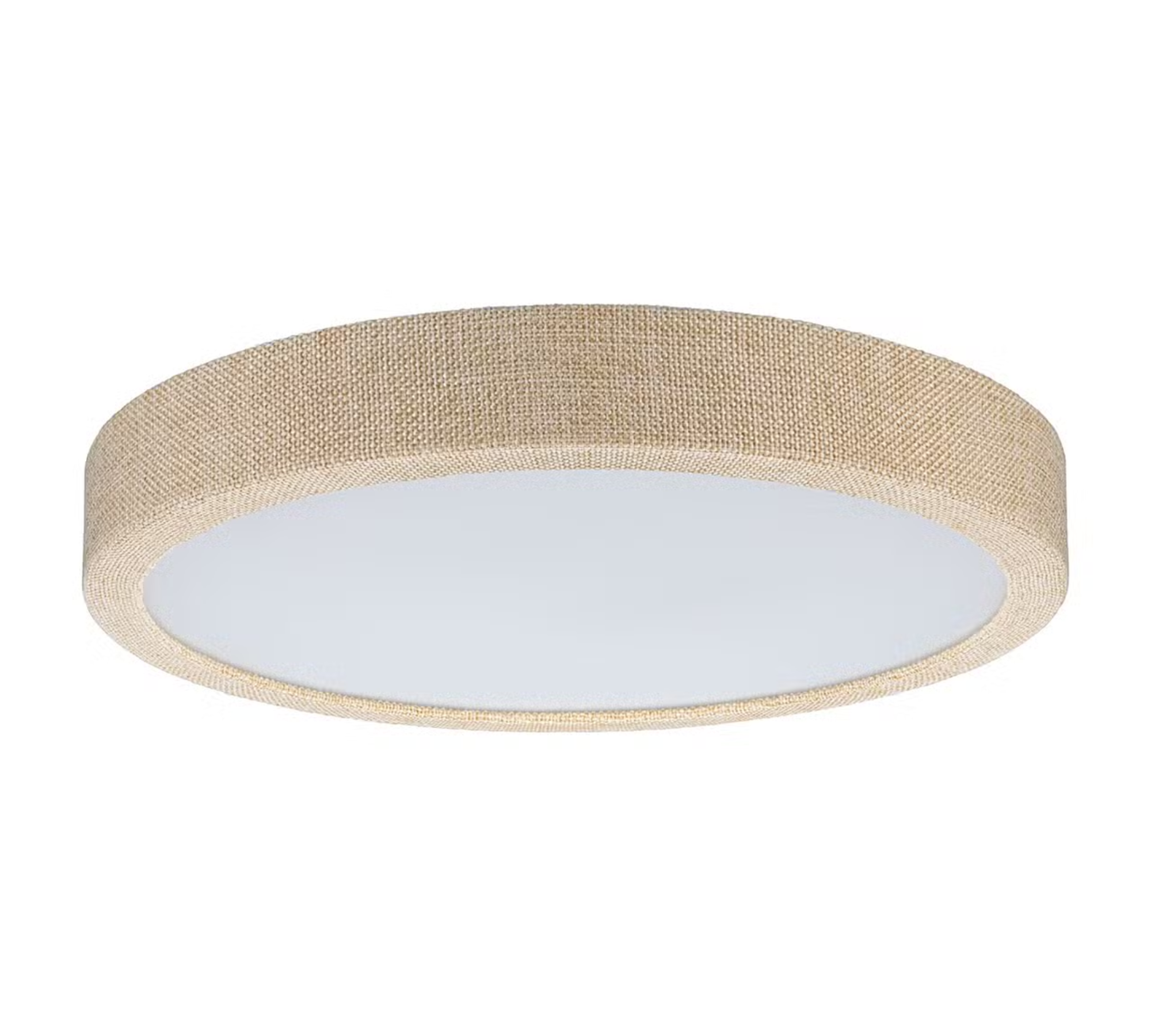 LED ceiling light Plastic Textile Beige