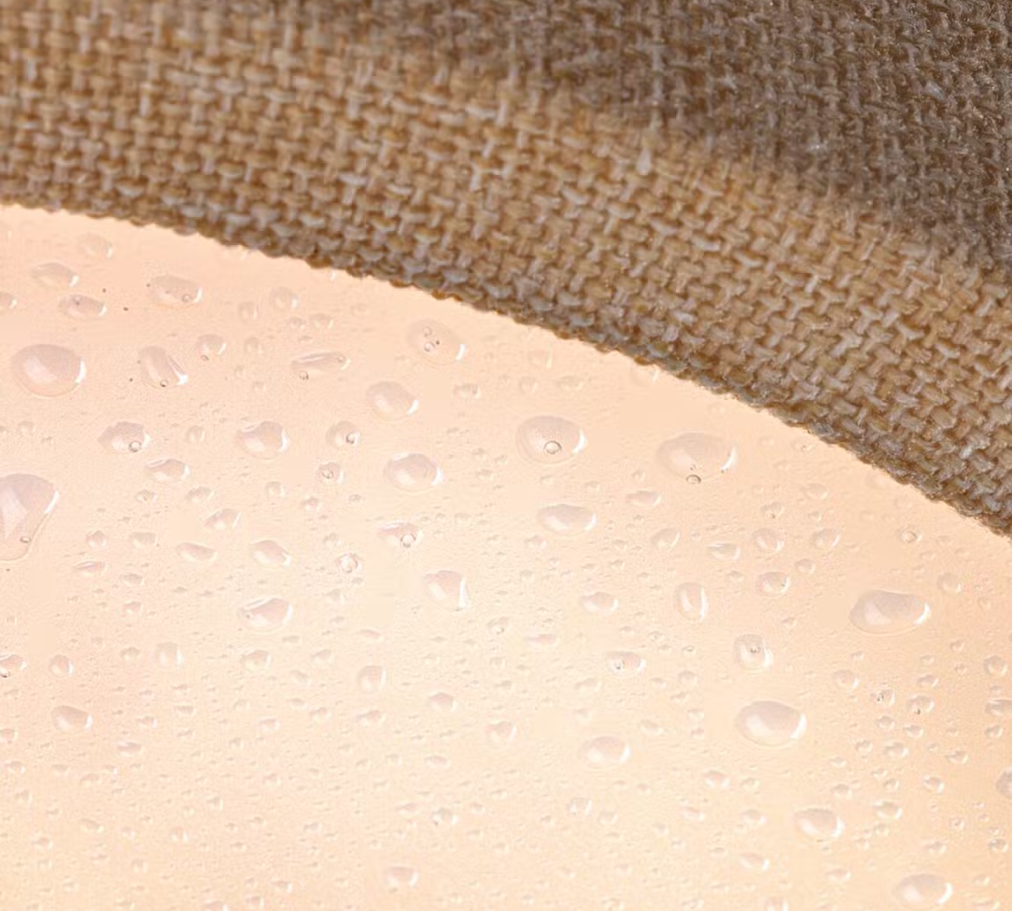 LED ceiling light Plastic Textile Beige