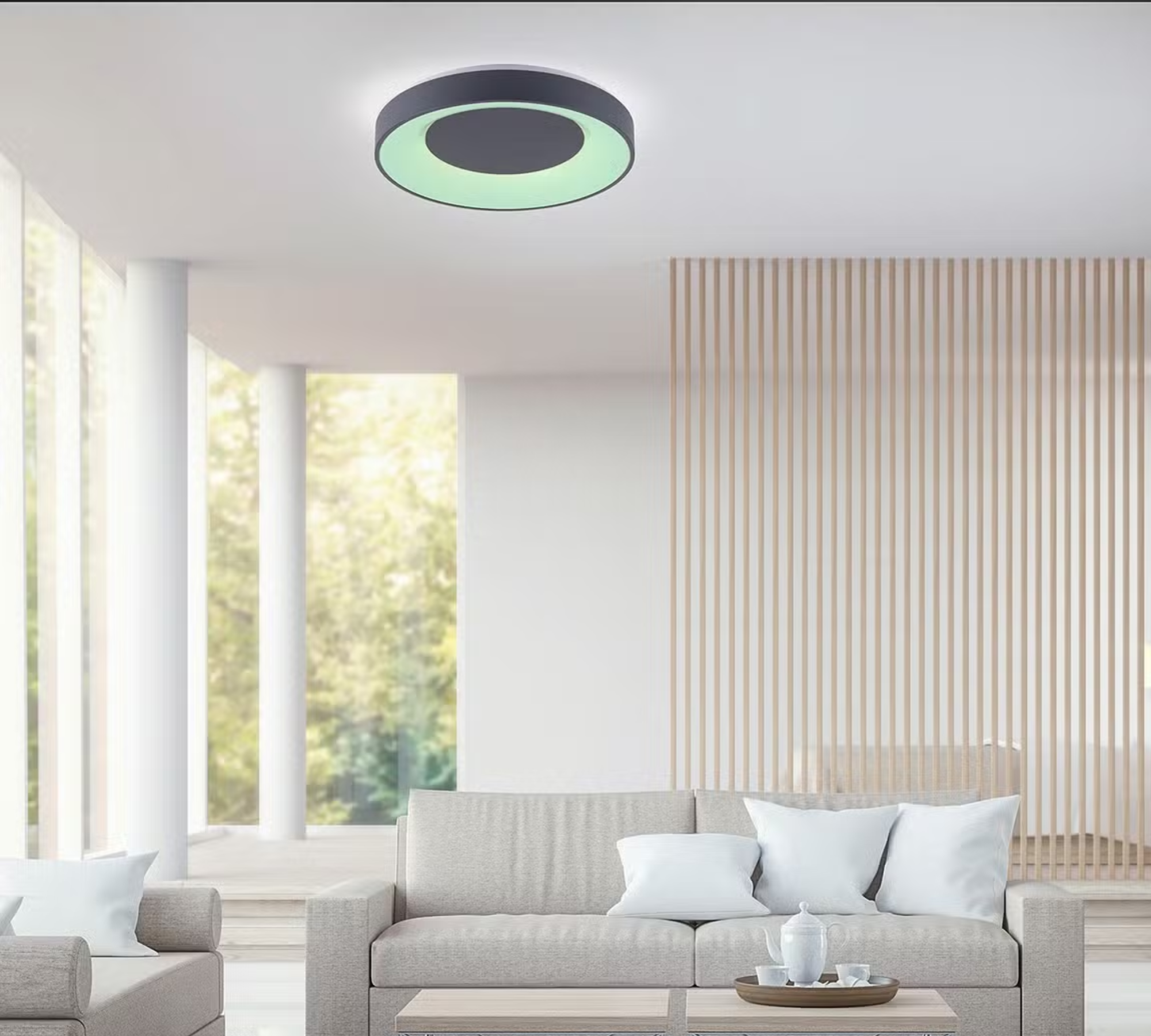 LED ceiling light 1-bulb acrylic glass metal