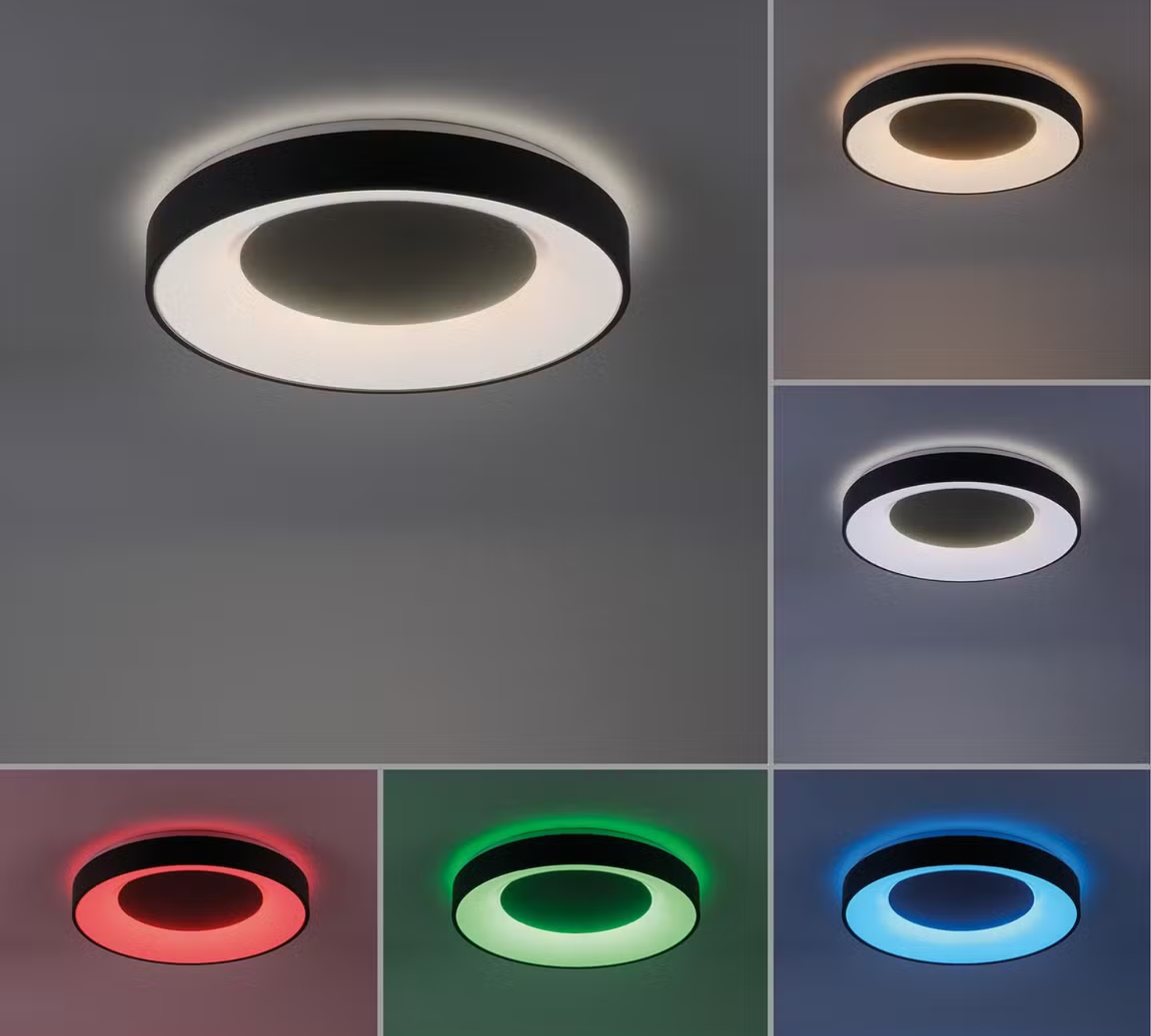 LED ceiling light 1-bulb acrylic glass metal