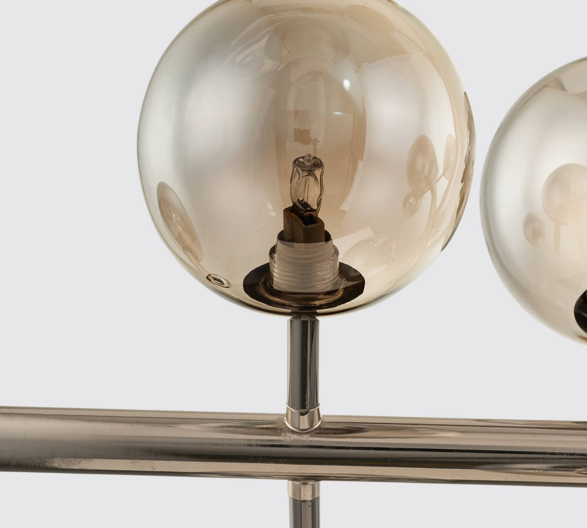 10-Light LED pendant lamp smoked glass