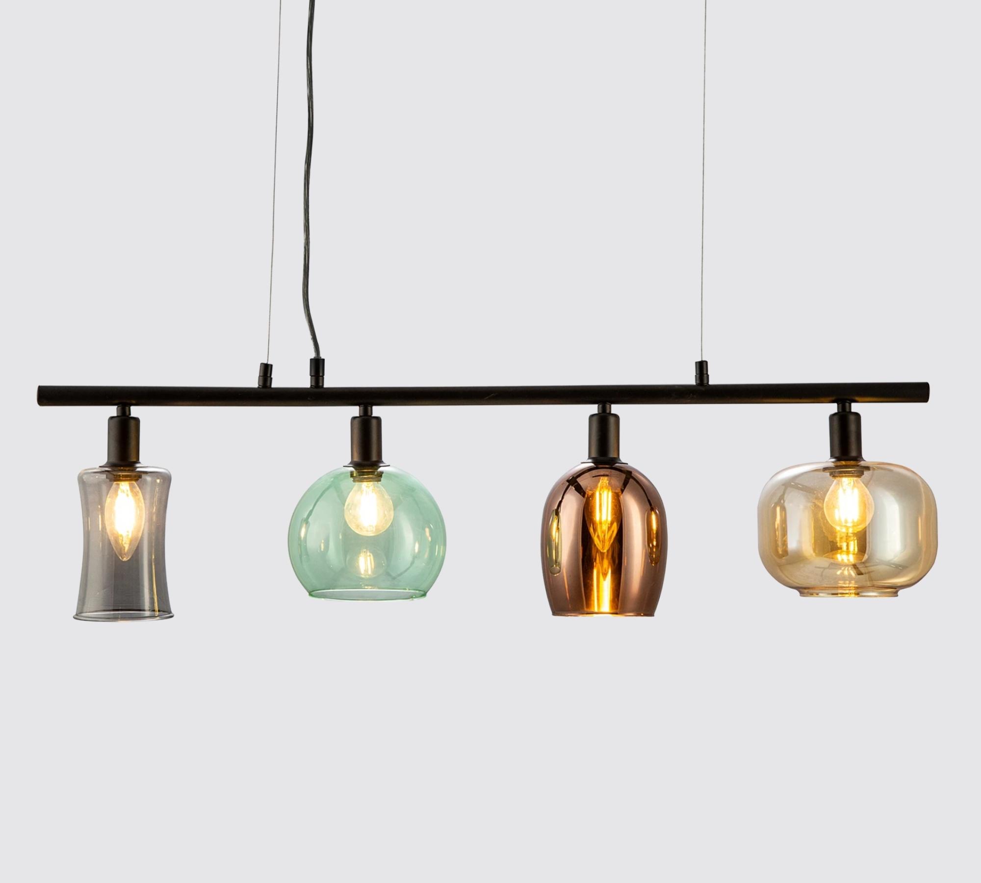 4-Flammige Pendelleuchte Multicolor