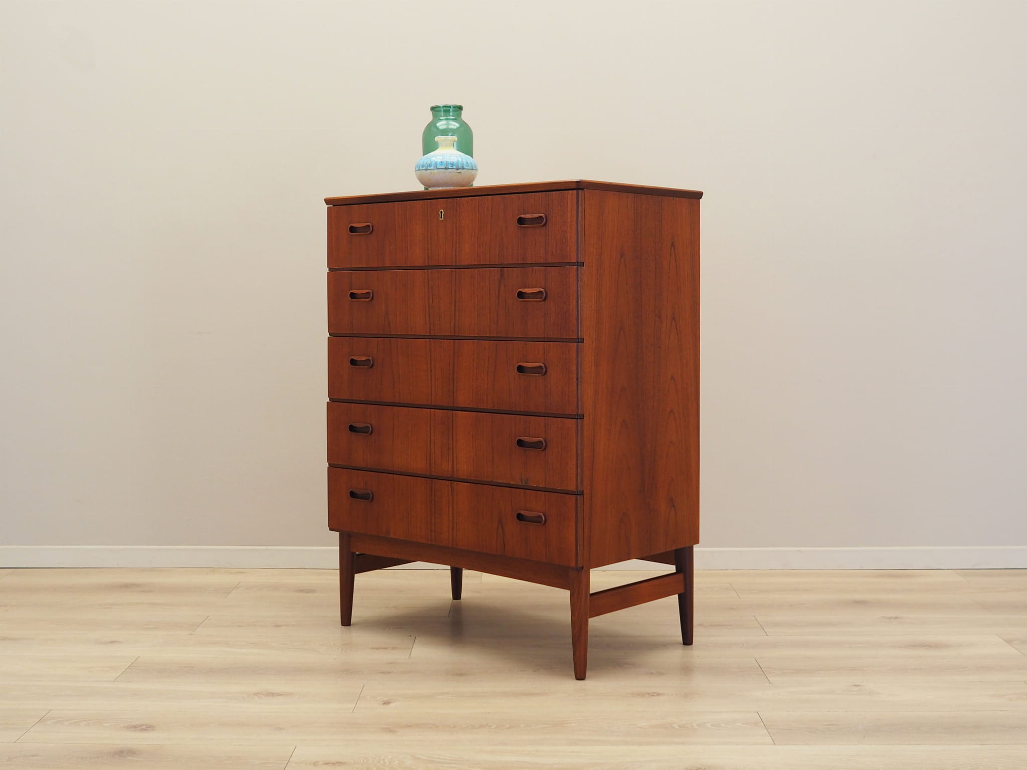 Chest of drawers Teak Brown 1970s