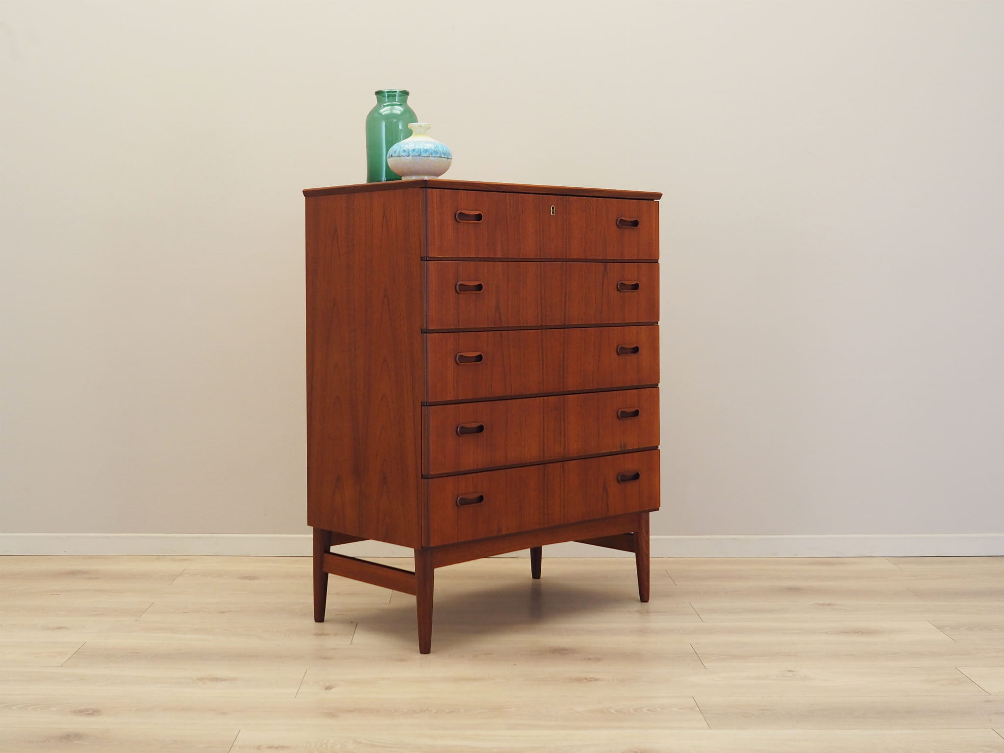 Chest of drawers Teak Brown 1970s