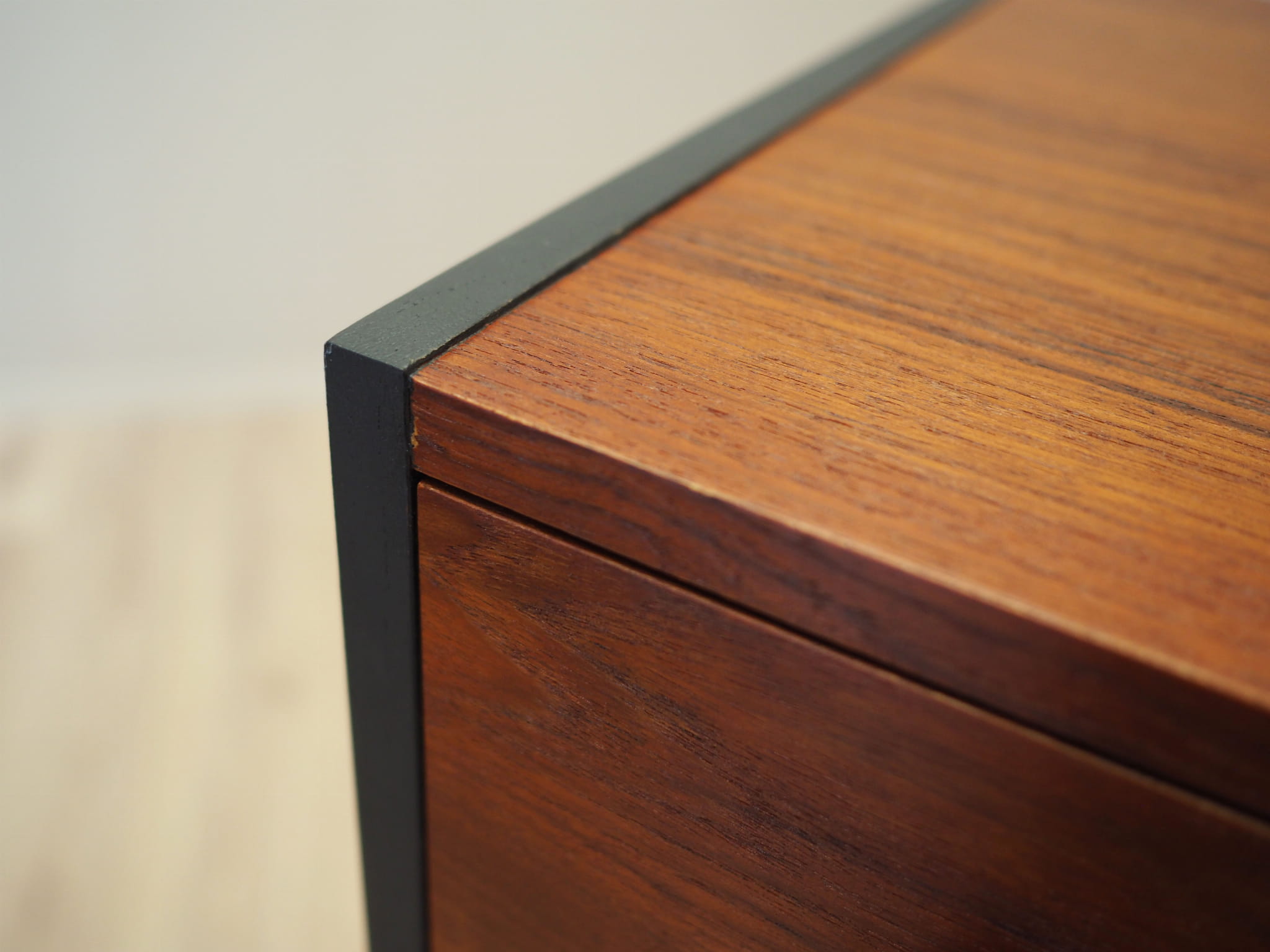 Vintage chest of drawers Teak wood Brown 1970s