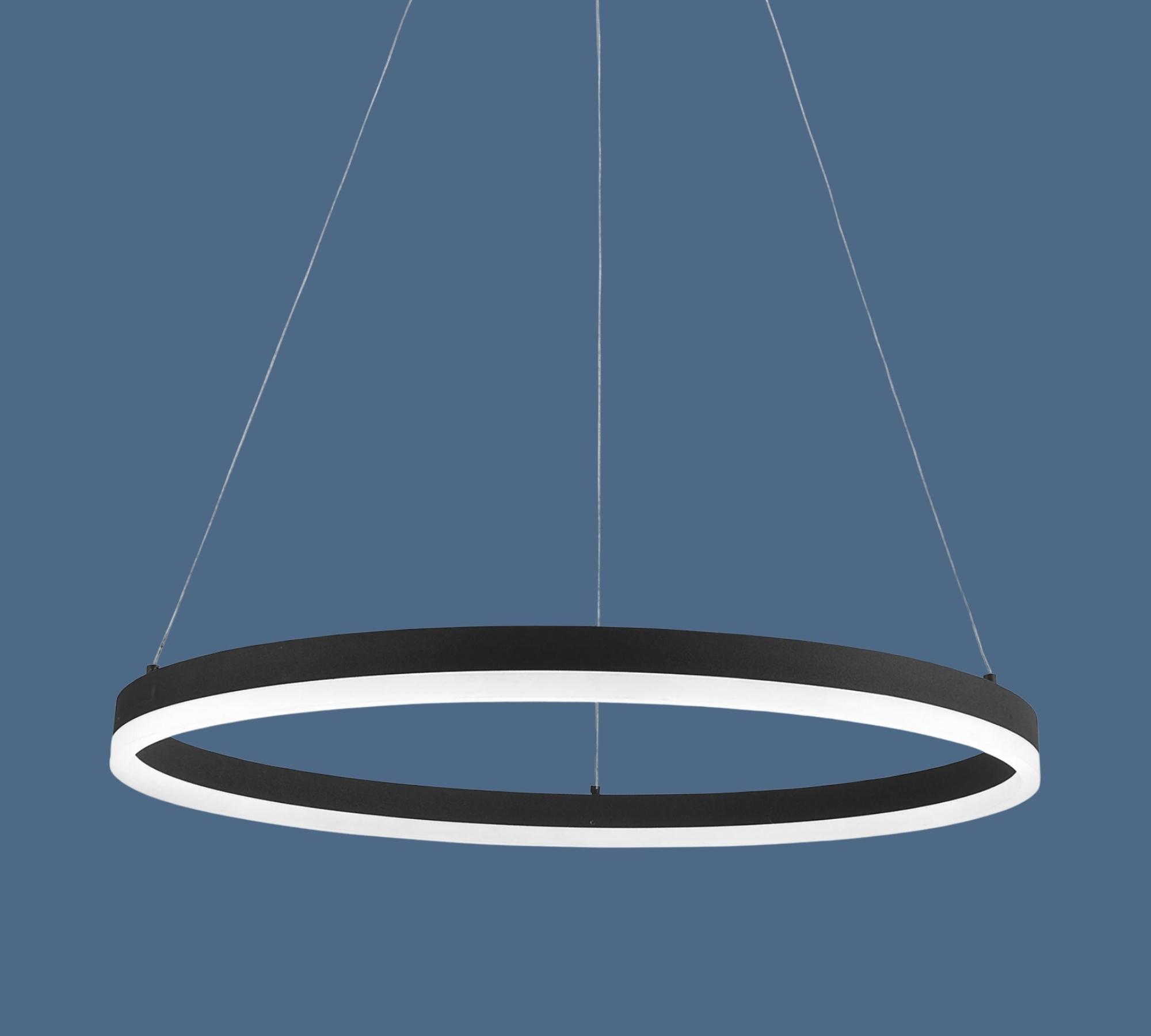 Ring-shaped 1-flame LED pendant light