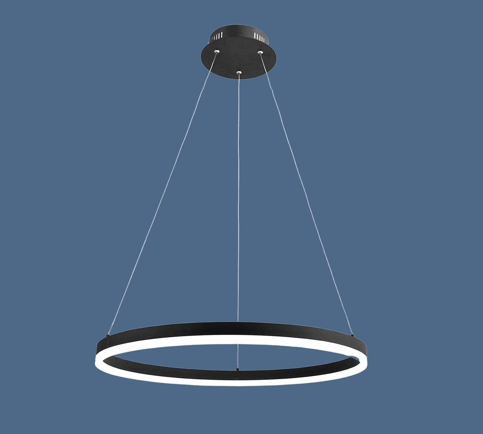 Ring-shaped 1-flame LED pendant light