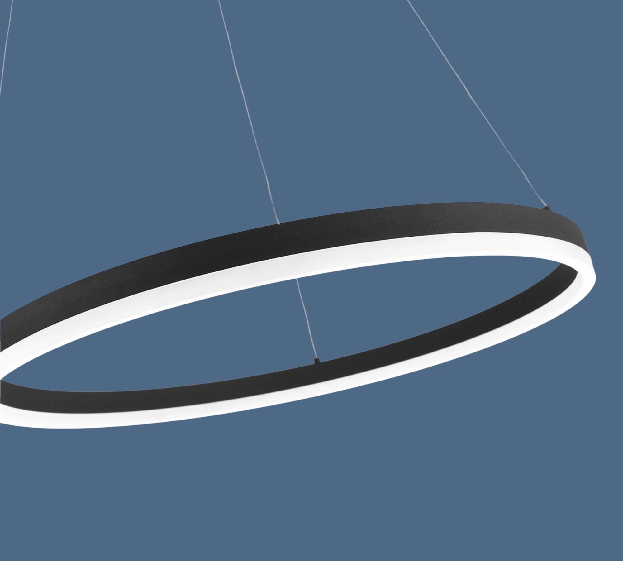 Ring-shaped 1-flame LED pendant light