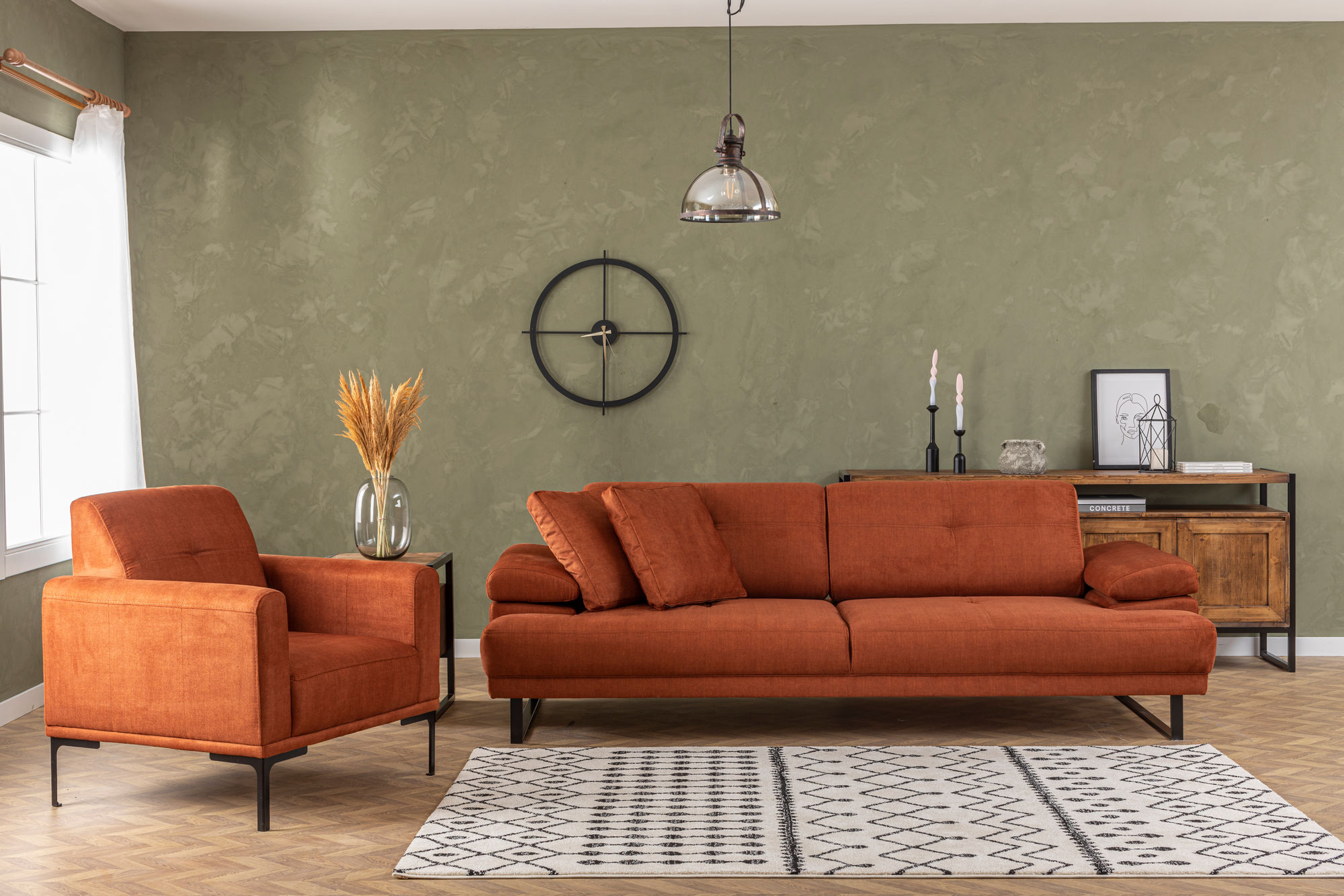 Modern armchair Orange