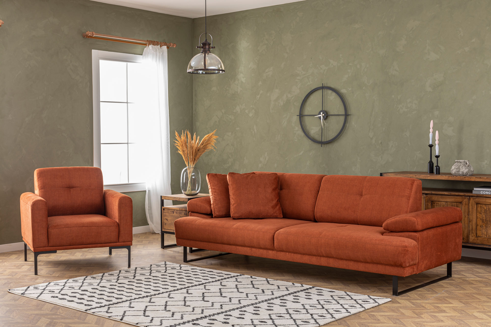 Modern armchair Orange