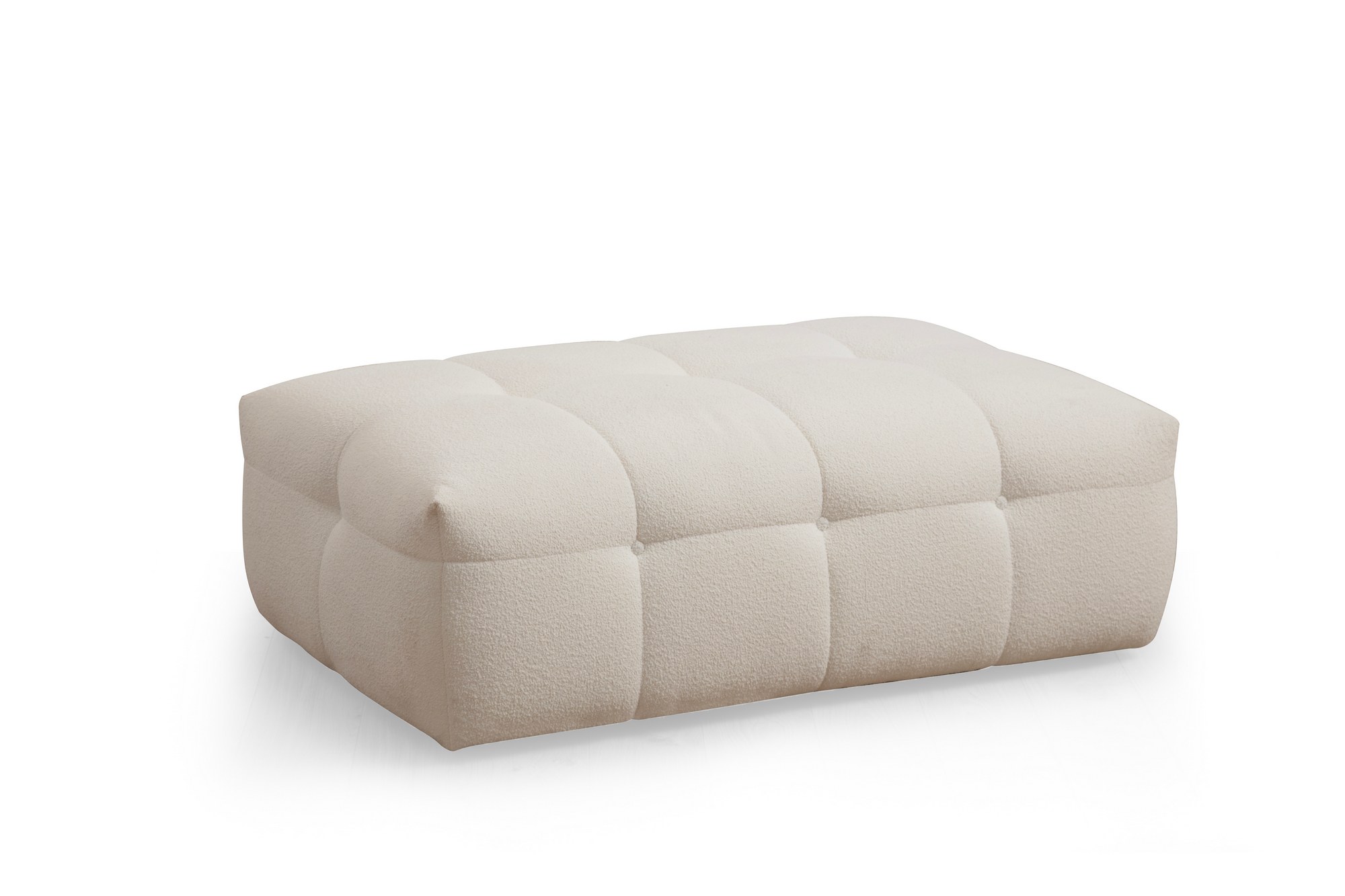 Modern Footstool Beige
