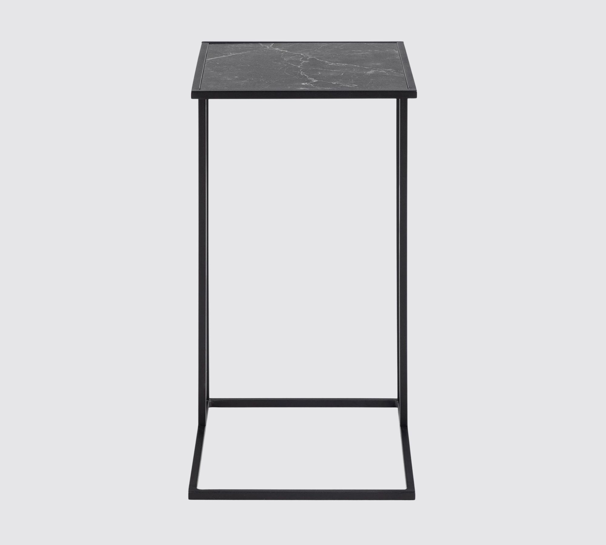 Beistelltisch MDF Marmor Dekor Schwarz