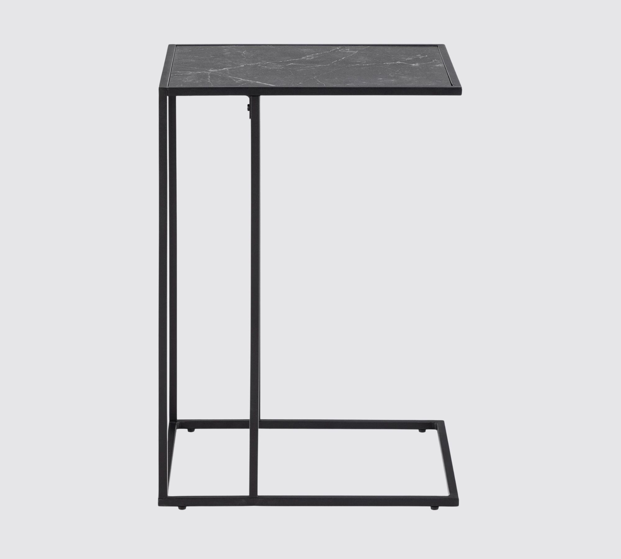 Beistelltisch MDF Marmor Dekor Schwarz