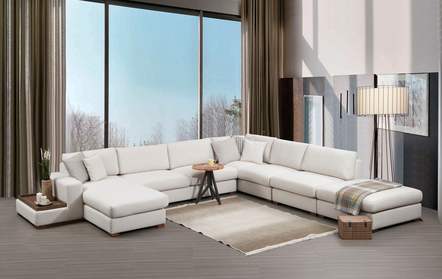 Modern corner sofa White