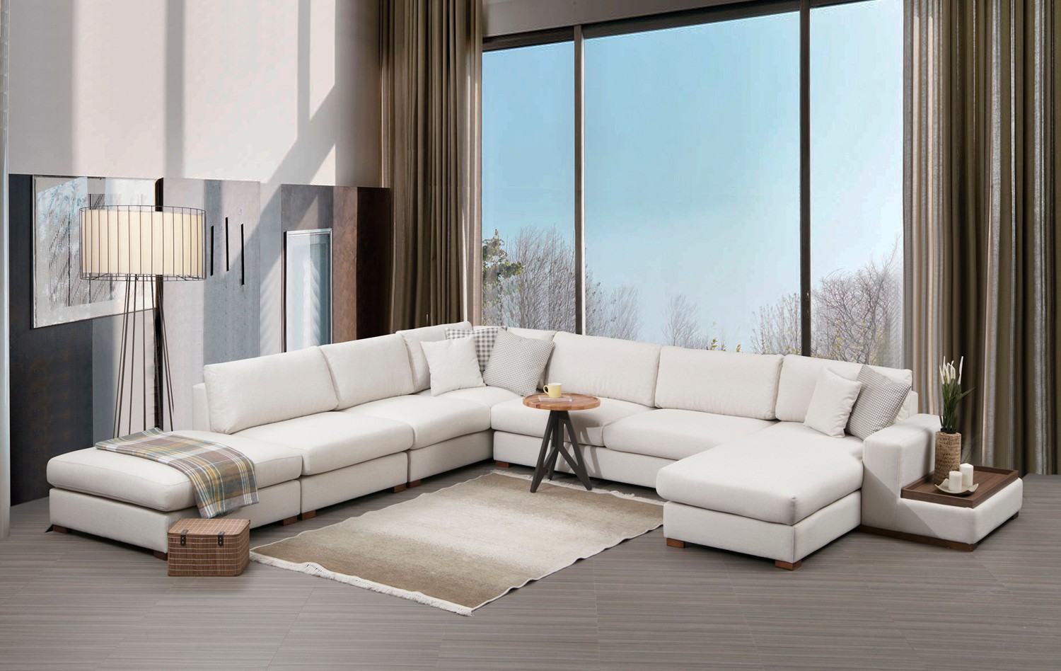 Modern corner sofa White
